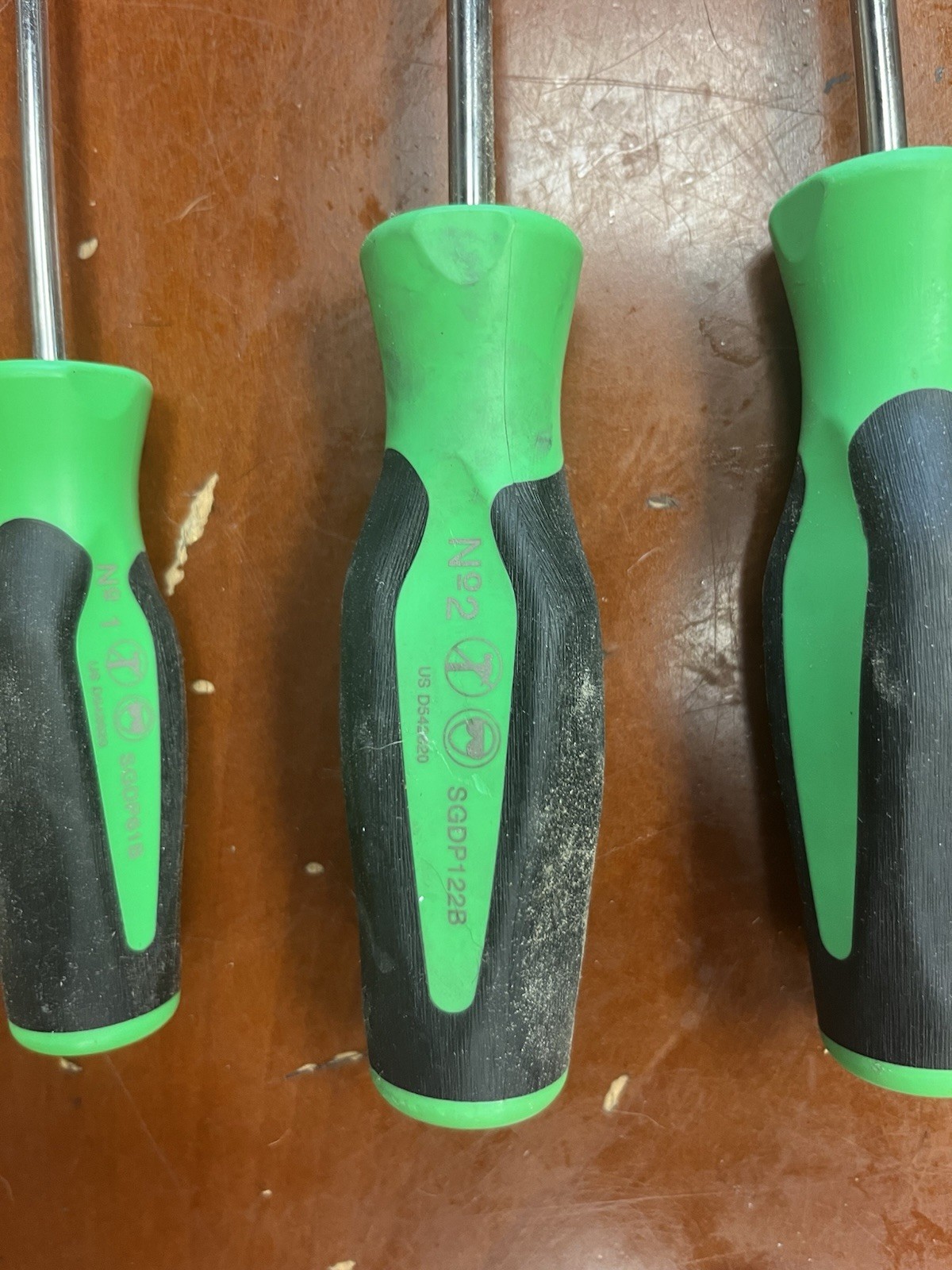 Snap On Cabinet Drive Set Of 4 No1 No2 7/32 And 3/16 Green Handle