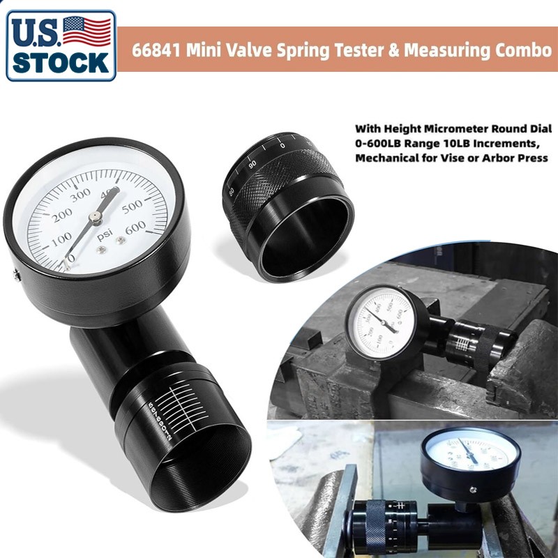 66841 Mini Valve Spring Tester & Measuring Combo with Height Micrometer for Vise