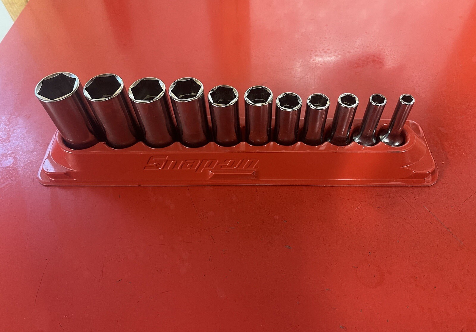 Snap-on 211sfsy 11 pc 3/8″ drive 6 point sae deep flank drive socket set