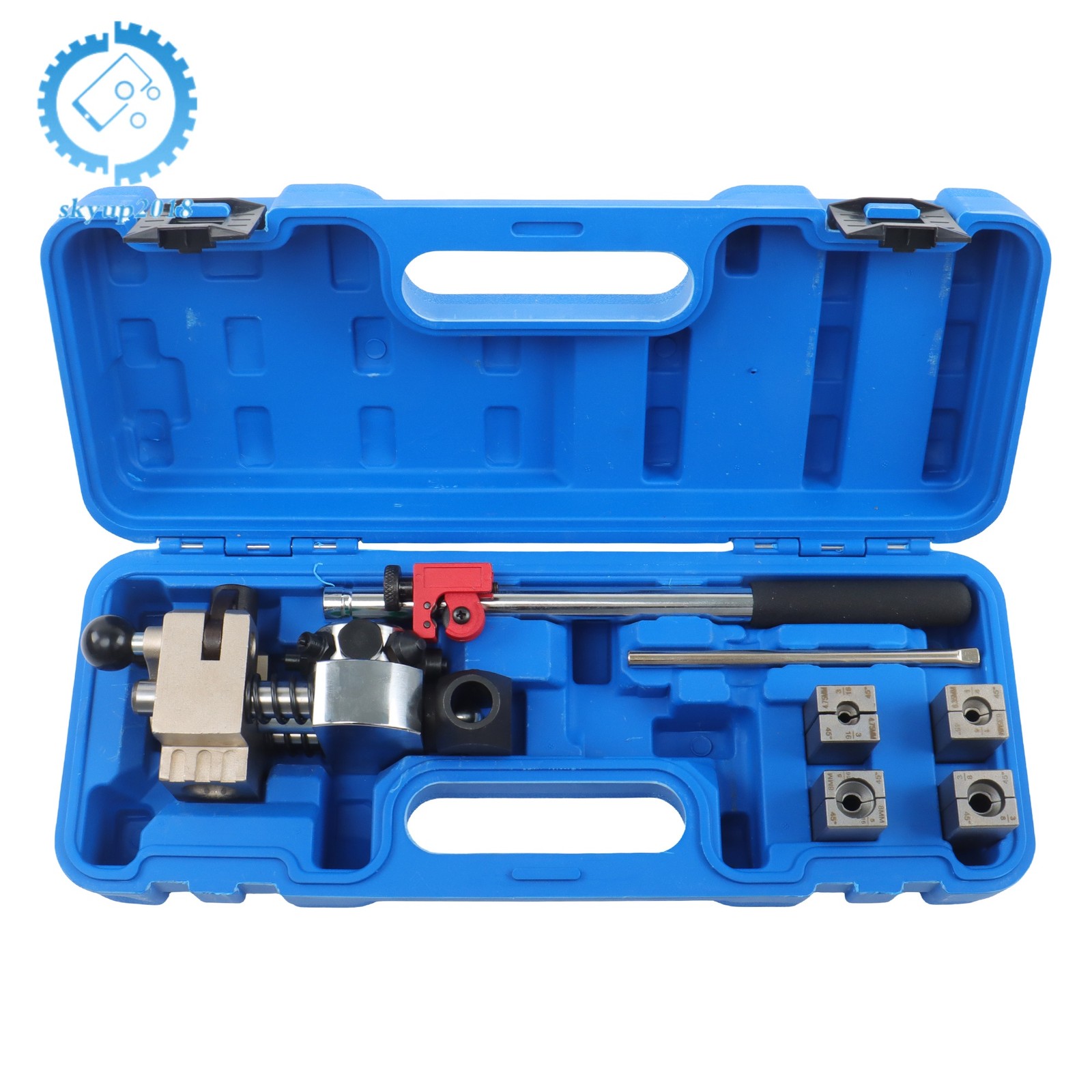 Brake Line Flaring Tool For 3/16″ 1/4″ 5/16″ 3/8″ and 4.75mm Tubing with Box