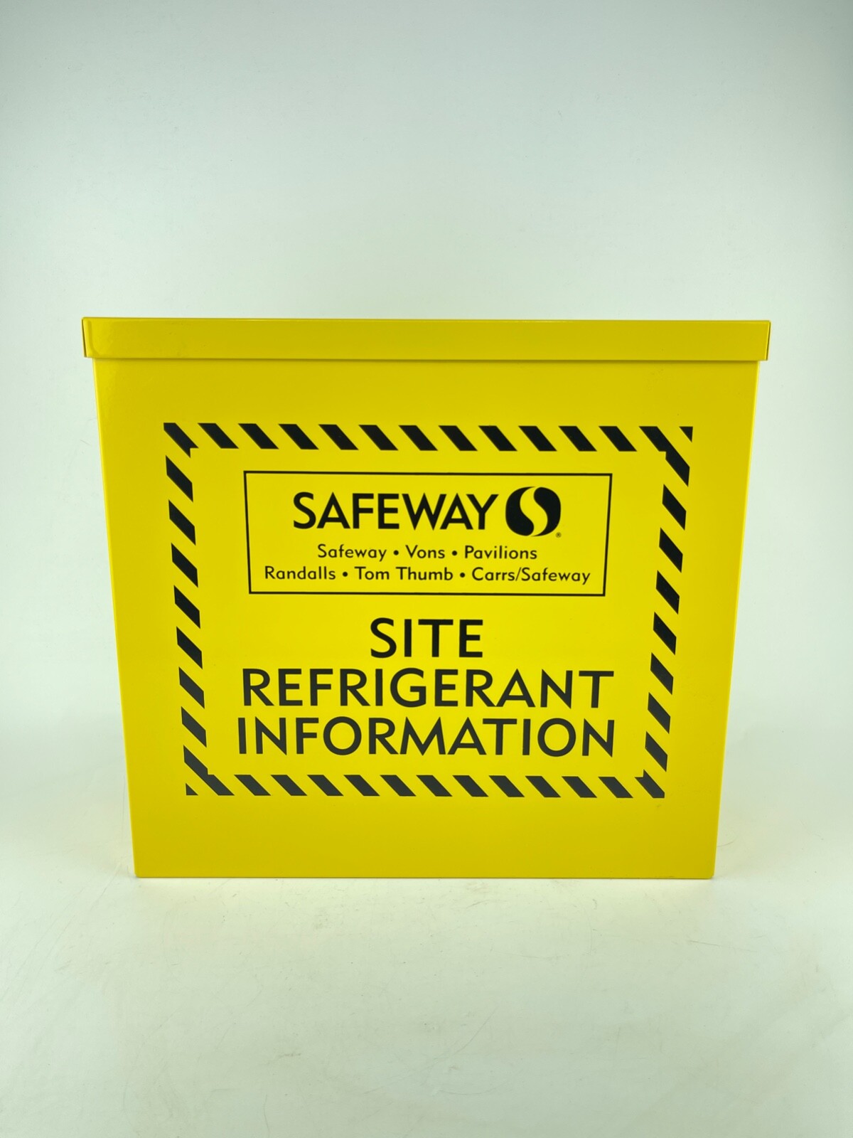 Safeway Site Refrigerant Information MSDS Wall Mount Cabinet, Yellow