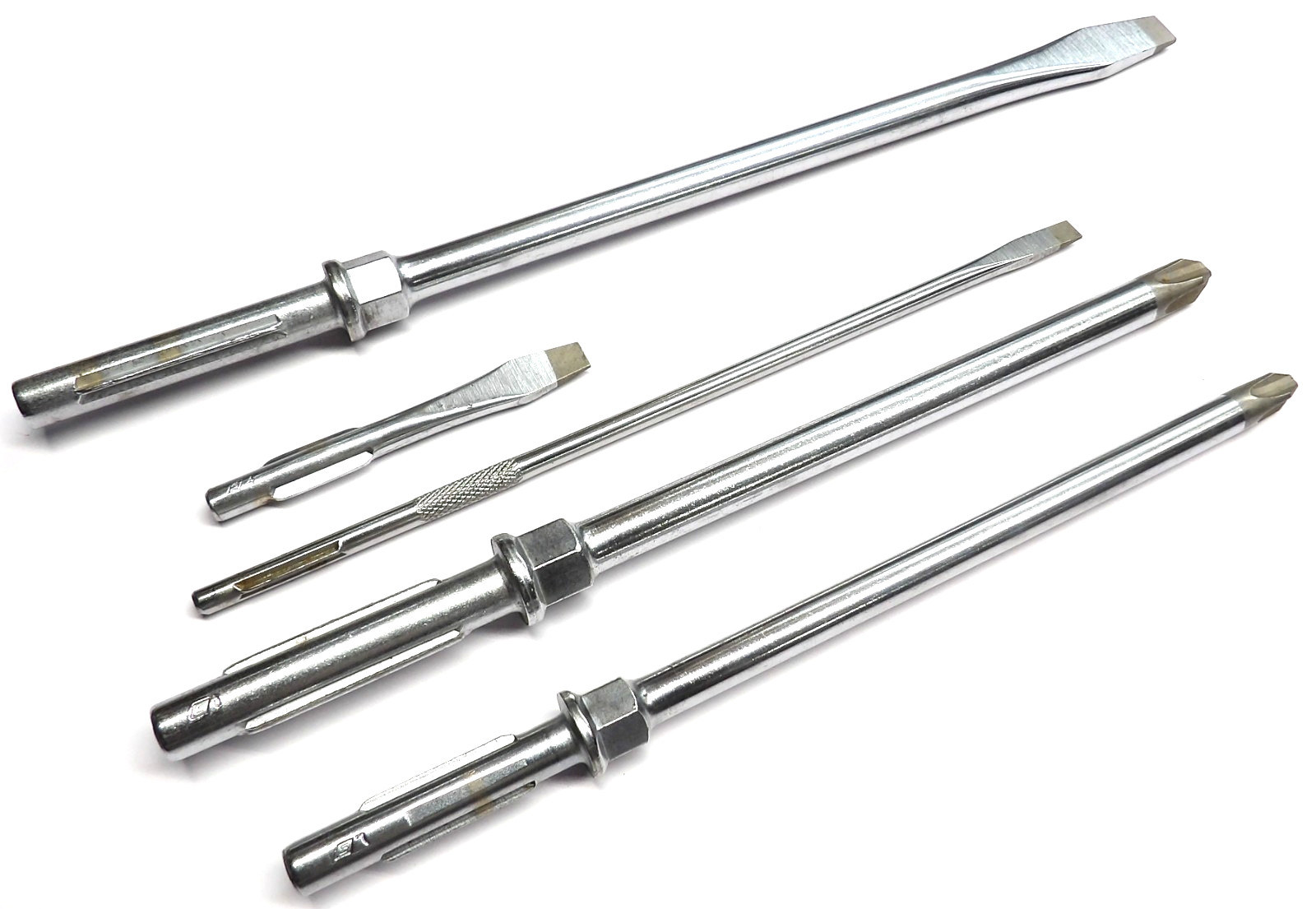 New 5 Pc Snap On Screwdriver Flat Head & Phillips Shaft Replacement Set NOS