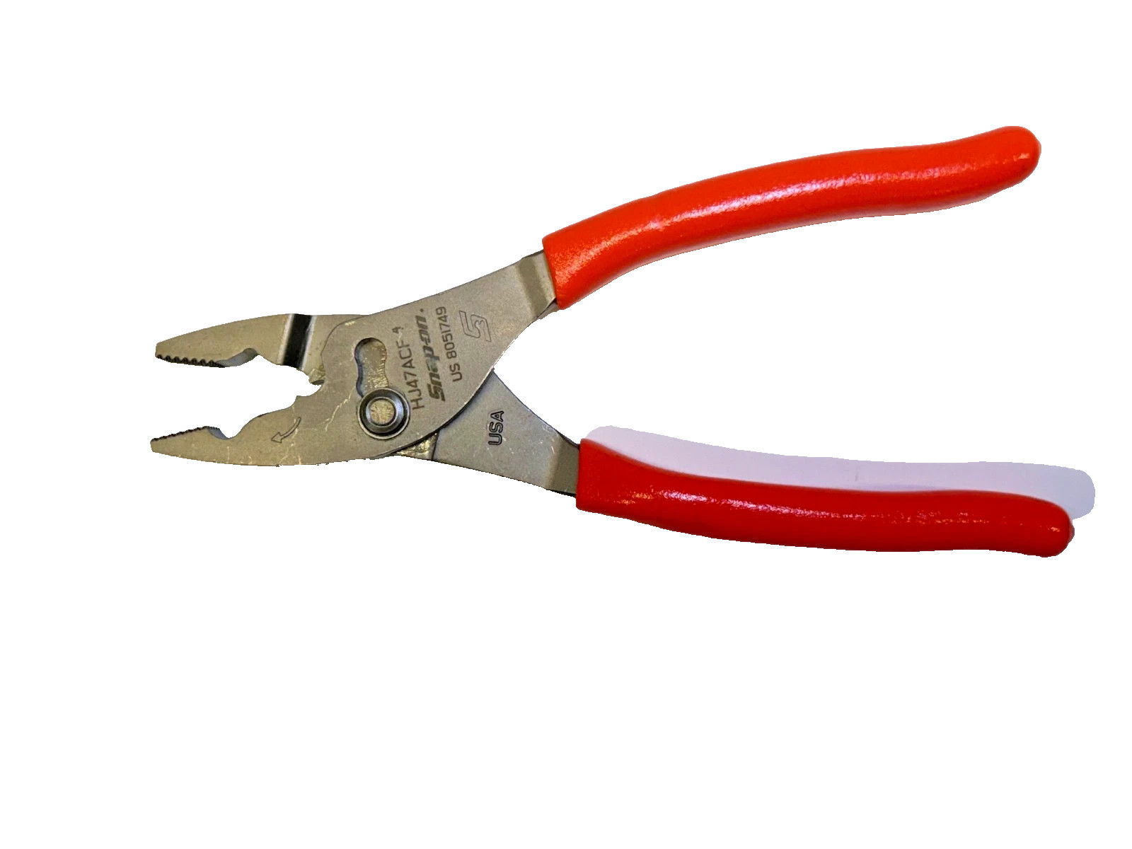 Snap-on Tools ORANGE 8″ Talon Soft Grip FlankJaw Slip-Joint Pliers HJ47ACFO NEW
