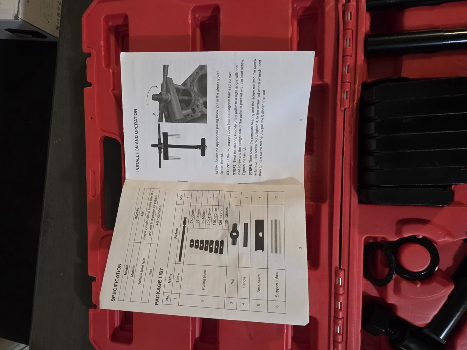 VEVOR Liner Puller Cylinder Liner Puller Dry / Wet for 75-138 mm Diesel Engine