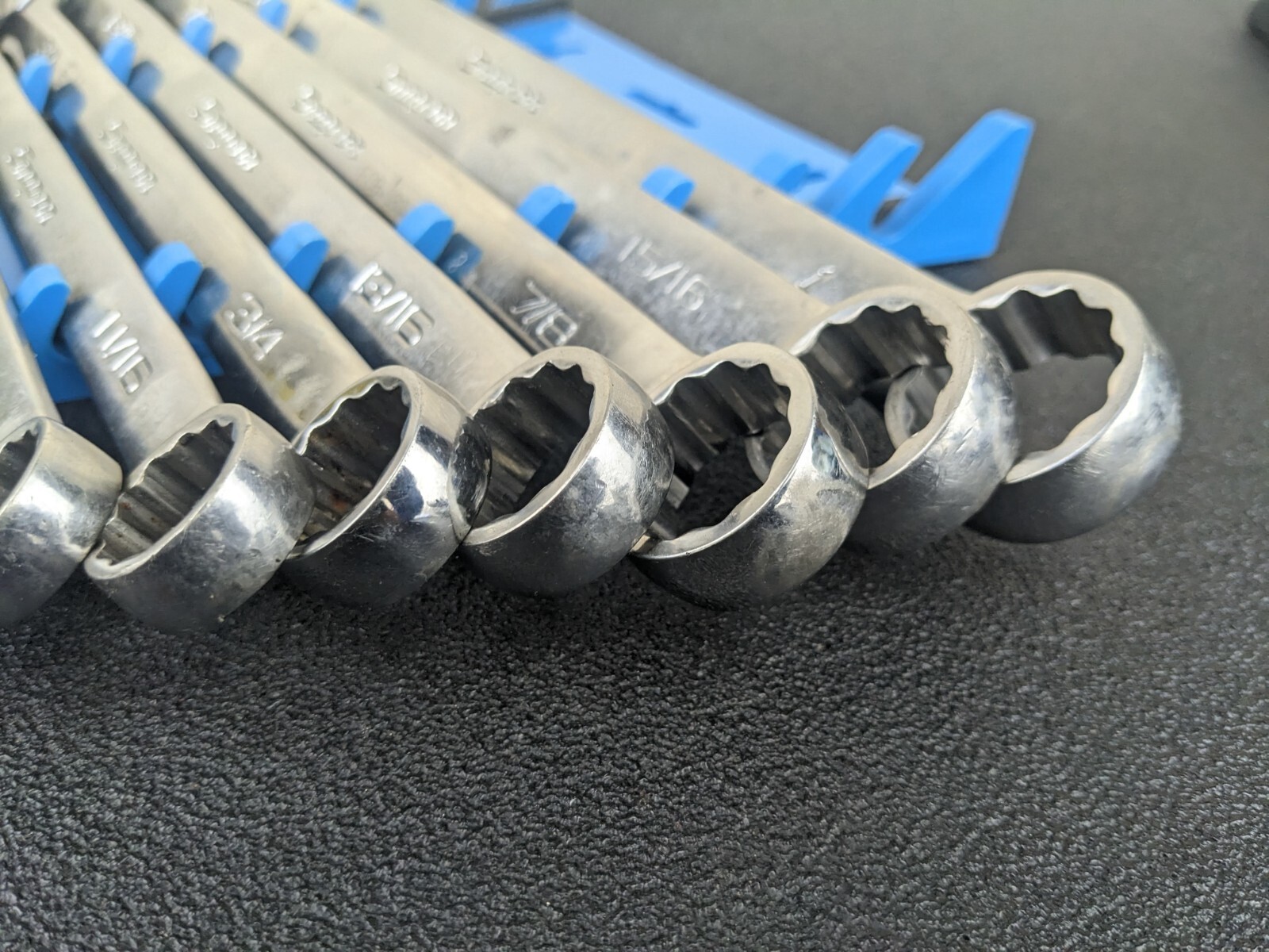 #bk456 Snap-On Tools 13pc 12-Point SAE Flank Drive Wrench Set OEX711B + 1/4 5/16