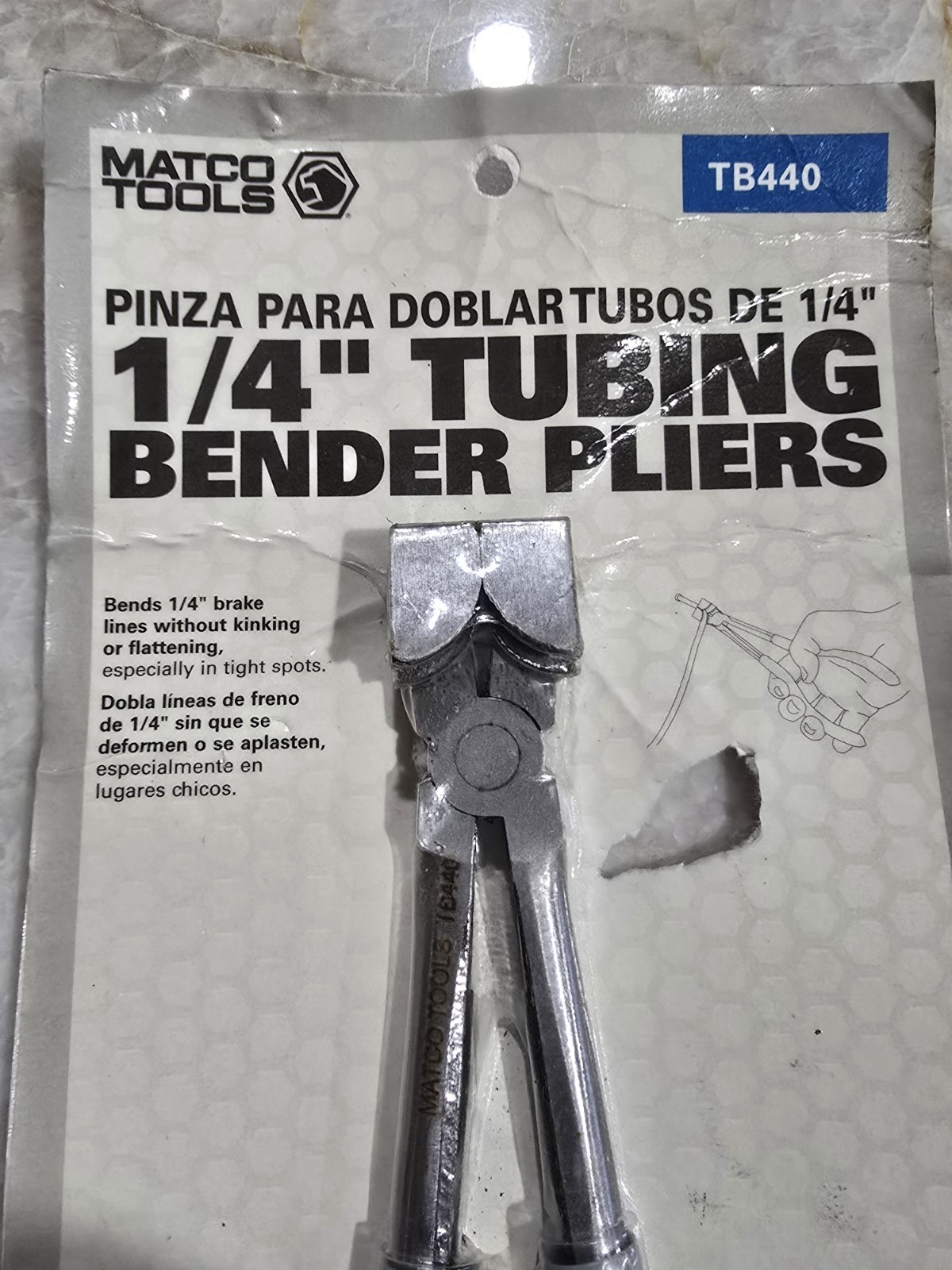 New Matco Tools 1/4” TUBING BENDING PLIERS, Part# TB440