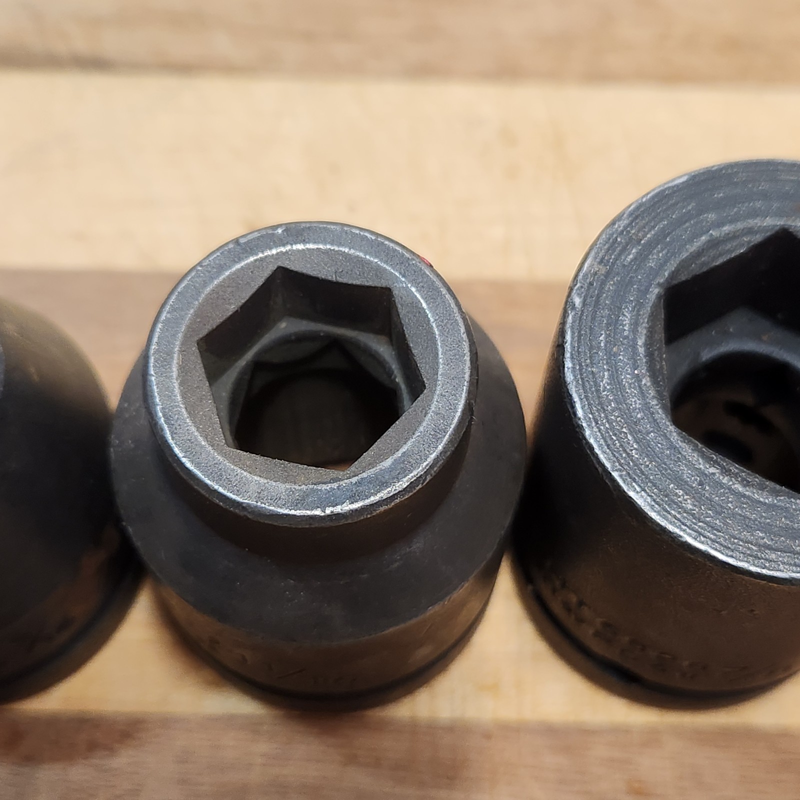 Wright & Proto 3/4 inch drive 6 point socket lot 1-3/8, 1-3/16, 7/8, 11/16, 9/16