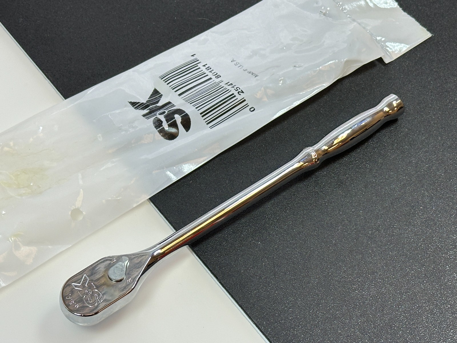 NEW SK Professional Tools USA 80181 Full Polish 1/4″ Drive LONG Handle Ratchet