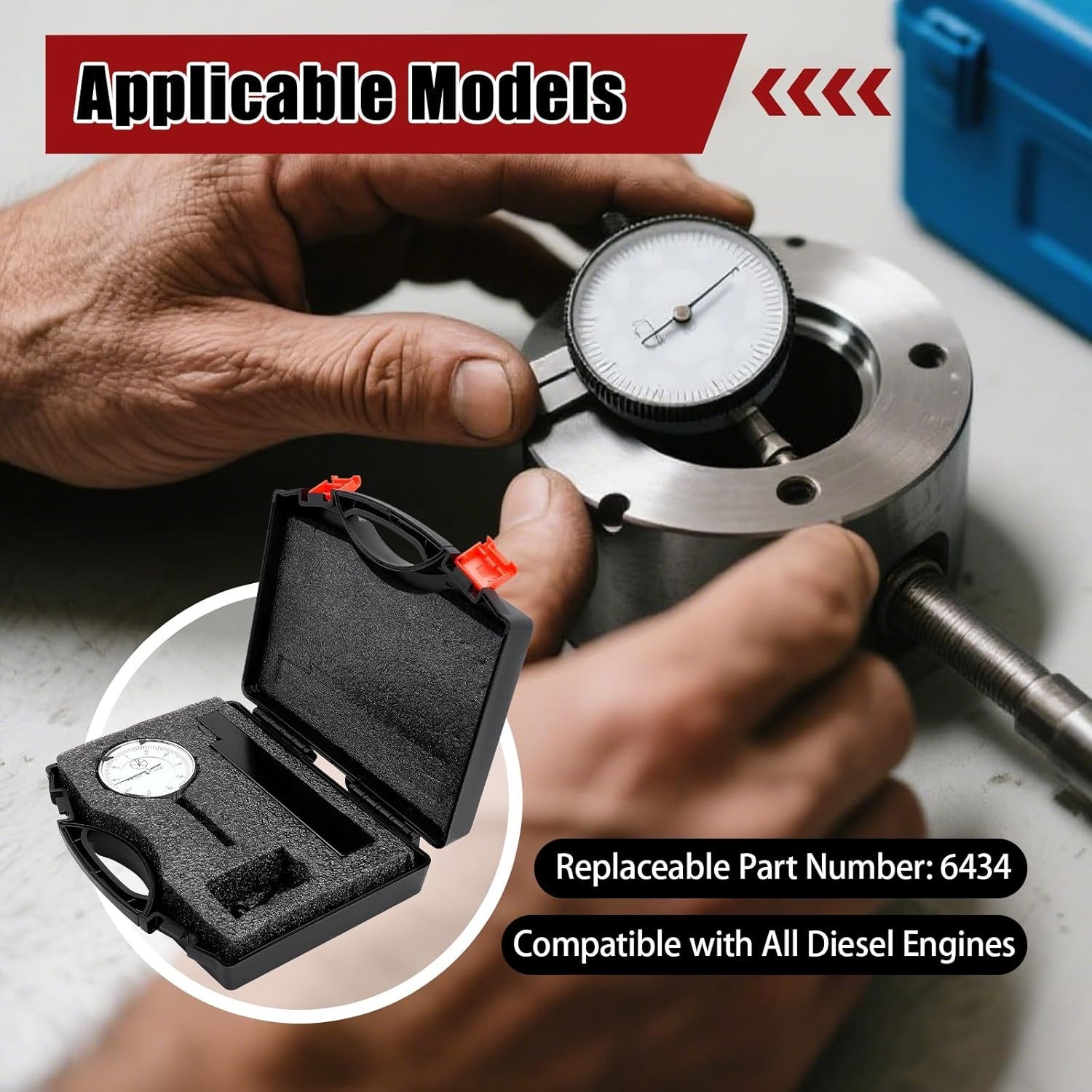 Fits 6434 Central Tools Dial Indicator Cylinder Sleeve Height Counterbore Gauge