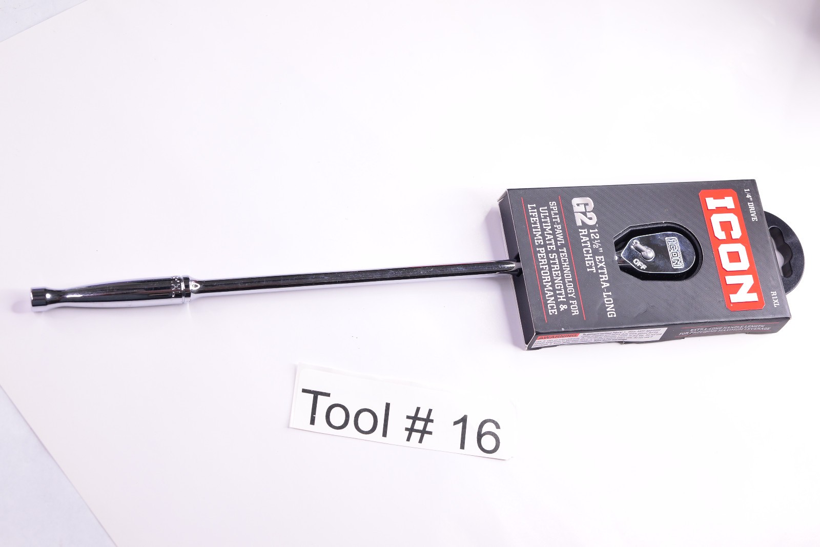 ICON R1XL G2 1/4″ Drive 12.5″ Extra Long Ratchet Tool 70440