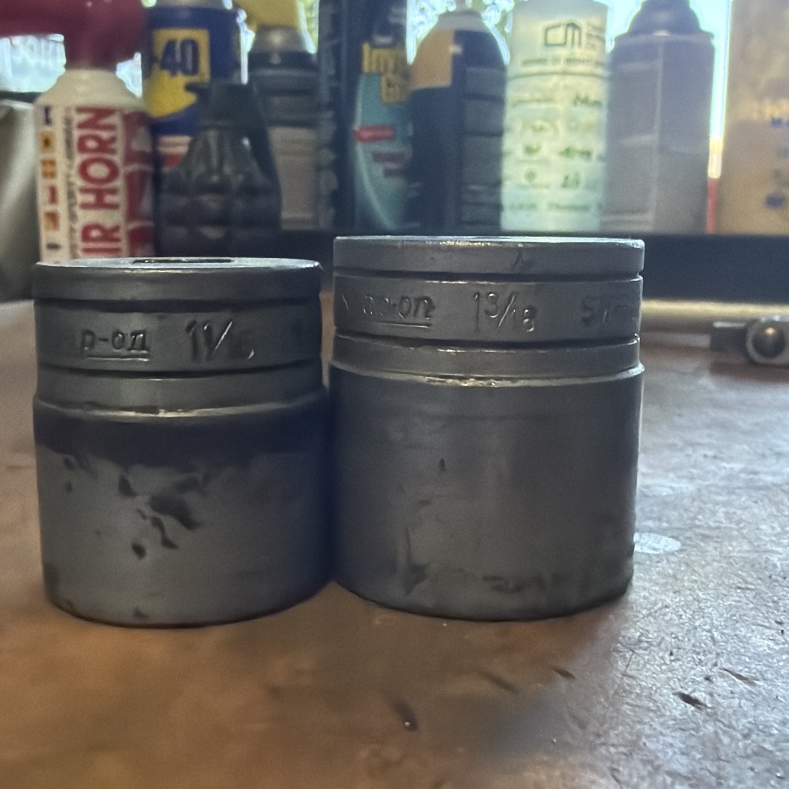 SNAP ON 1/2 INCH DRIVE SOCKETS SW-381 &SW-341 SIZE 1 3/16 &1 1/16