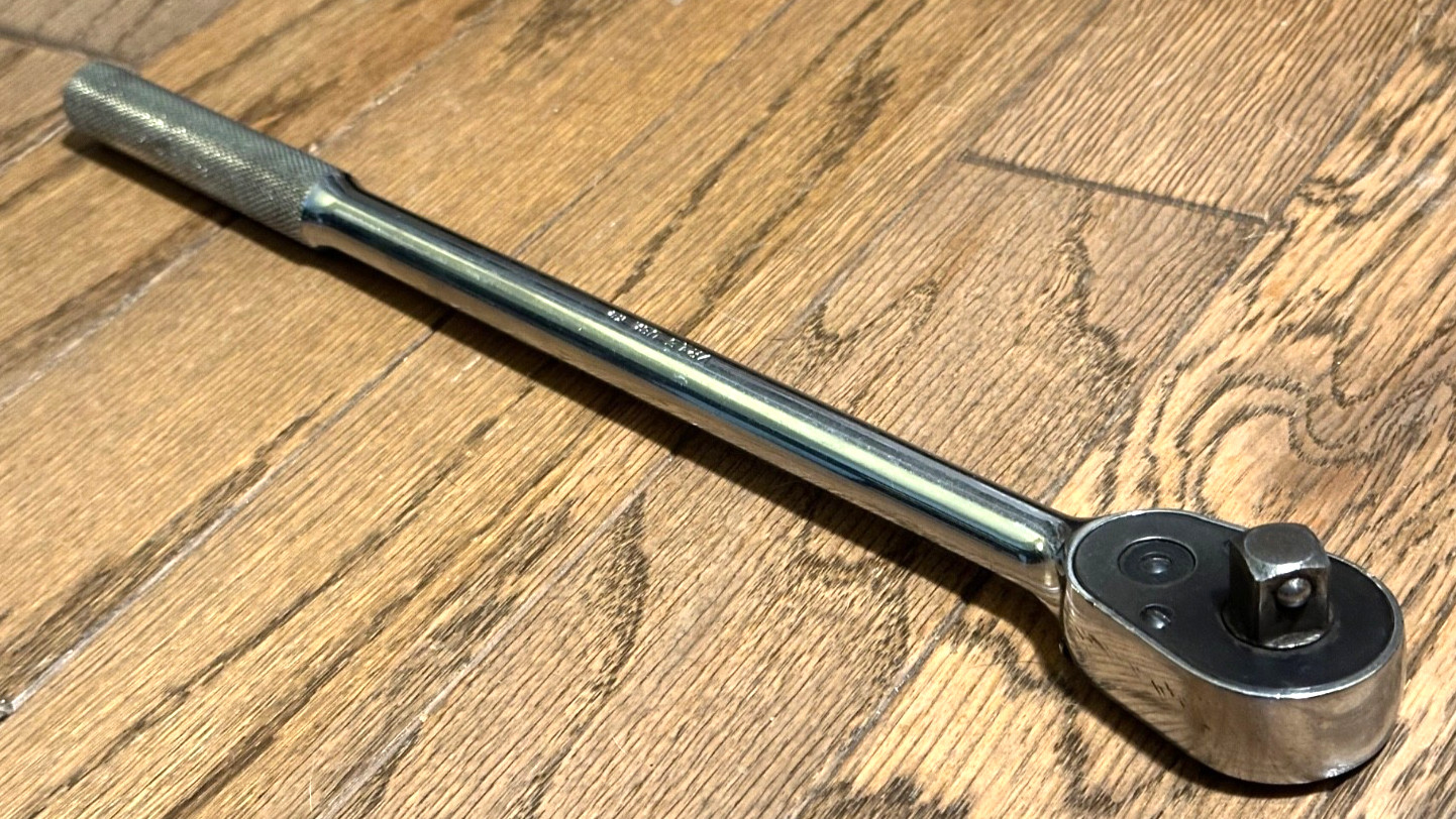🇺🇸 MAC Tools 1/2″ Drive 15” EXTRA Long Ratchet Wrench Handle Knurled Grip Pear