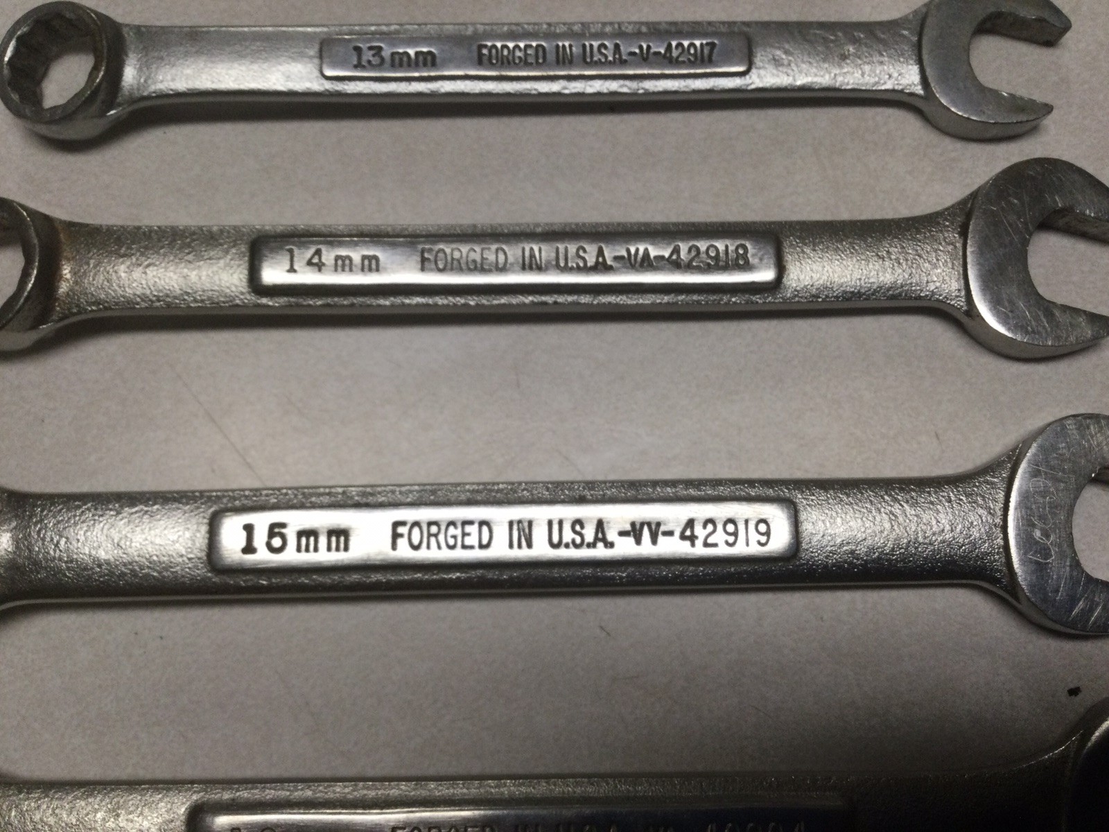 9 – Vintage Craftsman Open/Box End 12 Point Metric Wrenches 8mm-21mm Made USA