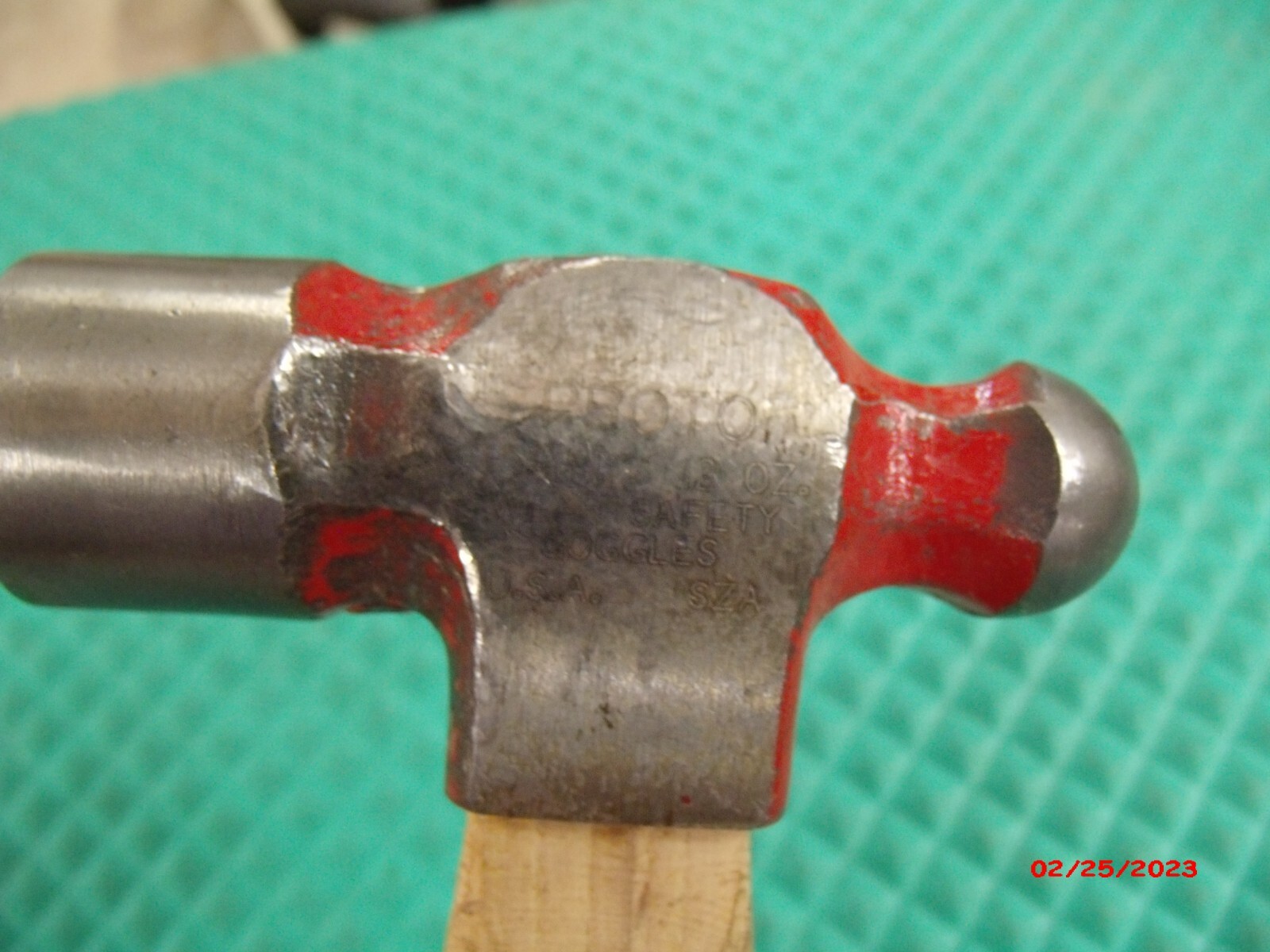 «PROTO» U.S.A. 12 OUNCE BALL PEIN HAMMER WITH NEW WOOD HANDLE