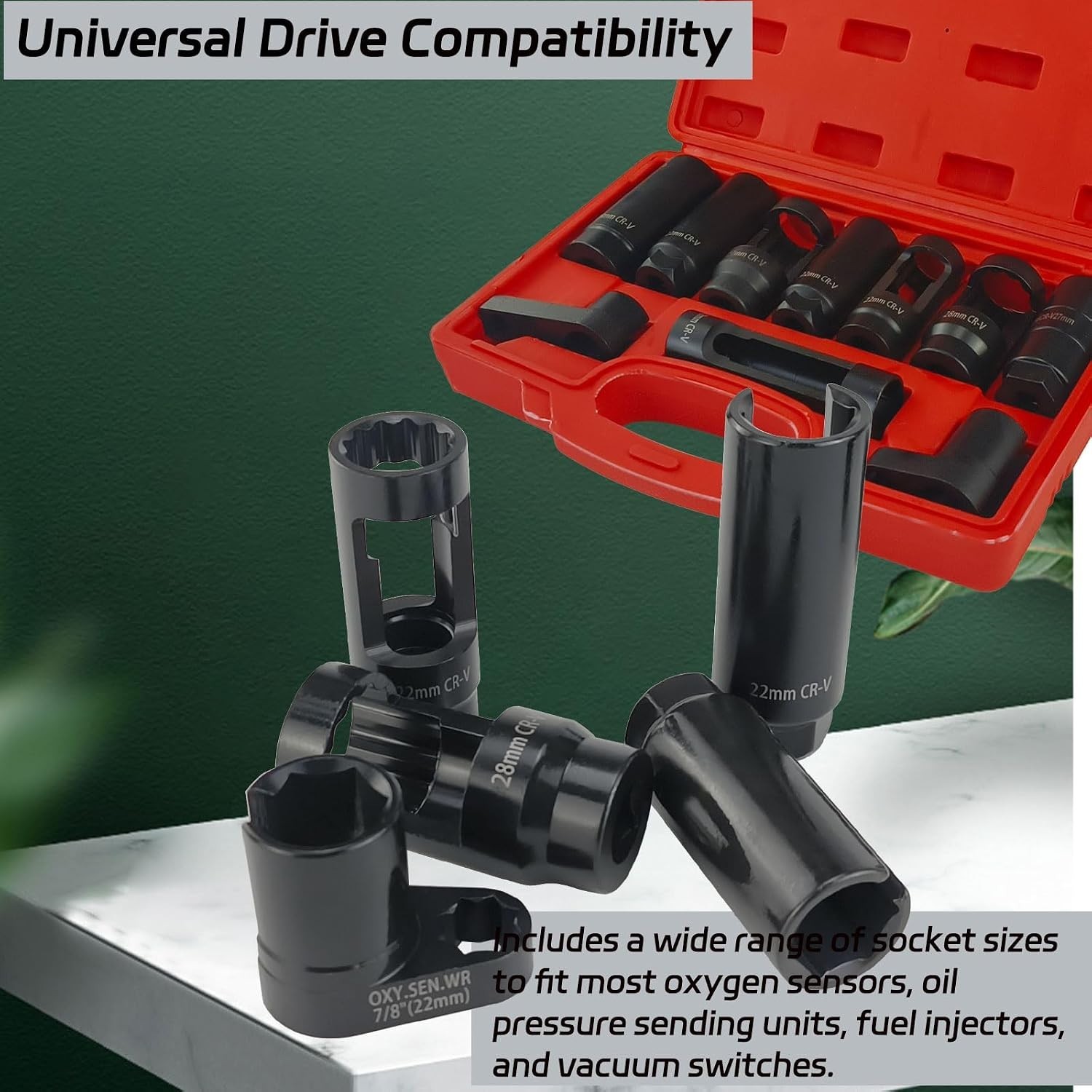Durable 10-Piece Oxygen Sensor Removal Tool Set – Complete Automotive Repair Kit
