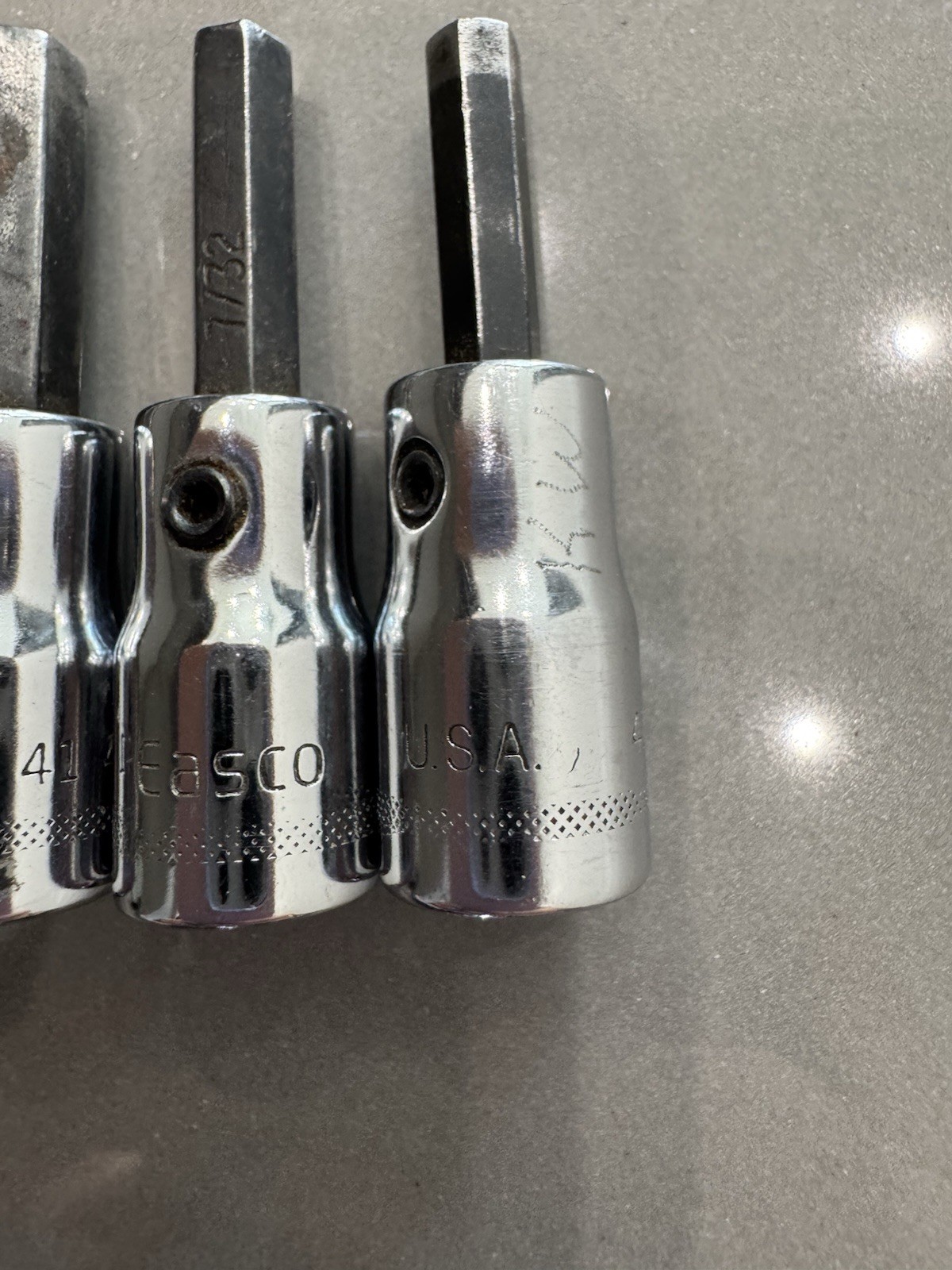 5PC EASCO 1/4″ DRIVE HEX SOCKET SET SAE