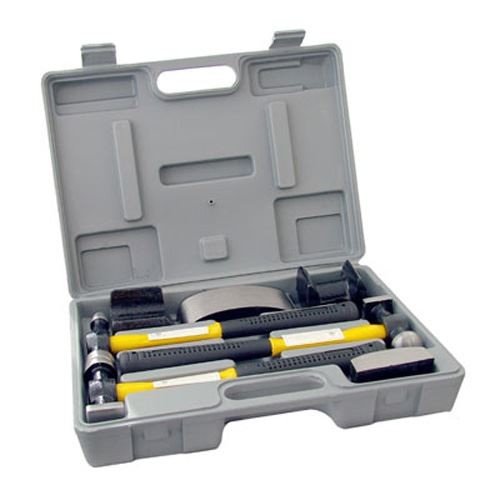 7PC CAR DENT REMOVAL BODY REPAIR PANEL BEATING FIBREGLASS HAMMERS TOOL KIT