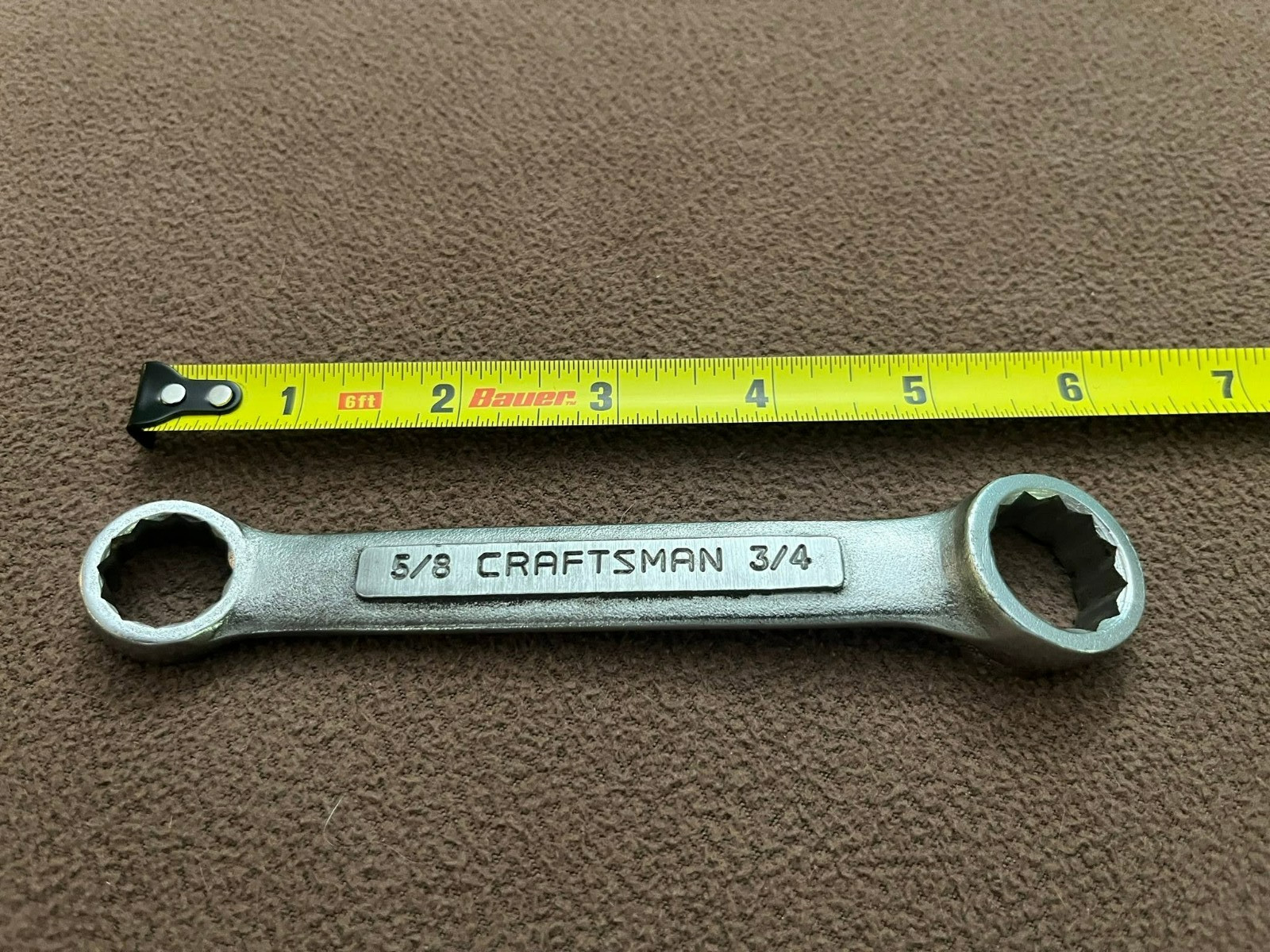 Vintage Craftsman Tools -VV- 5/8″ x 3/4″ Stubby Box End Wrench, 43865, USA