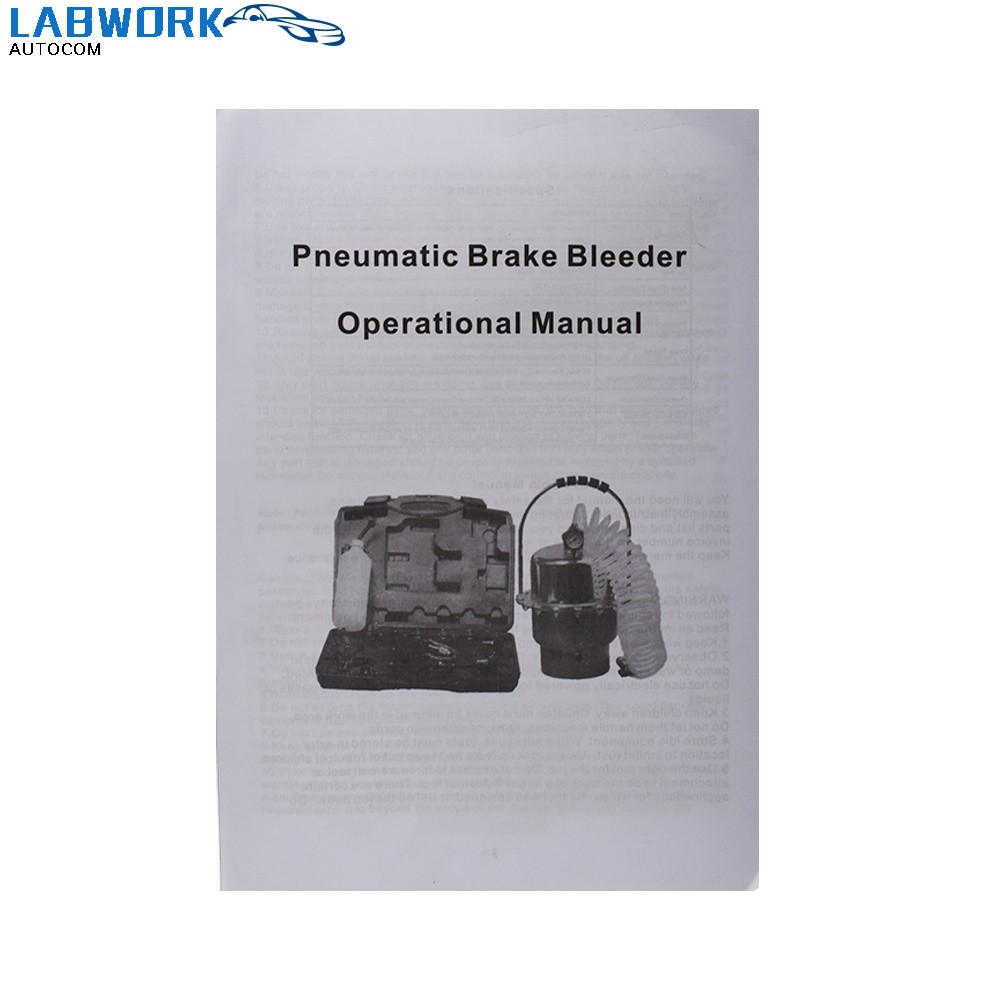 4.5 CFM’ Portable Pneumatic Air Pressure Kit Brake & Clutch Bleeder Valve System