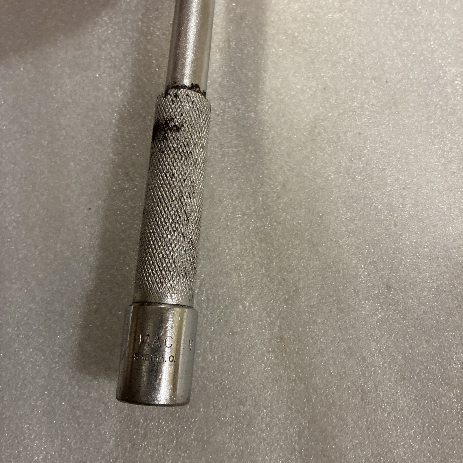 Mac Tools Rare 18″ Breaker Bar Early Sabina Ohio USA Extension Handle End V18-F