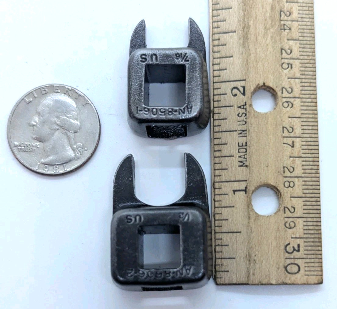 Snap-on 3/8″ Drive Crowfoot Wrenches AN8506-2 & AN8506-1 *VTG* 1/2″ & 7/16″ USA