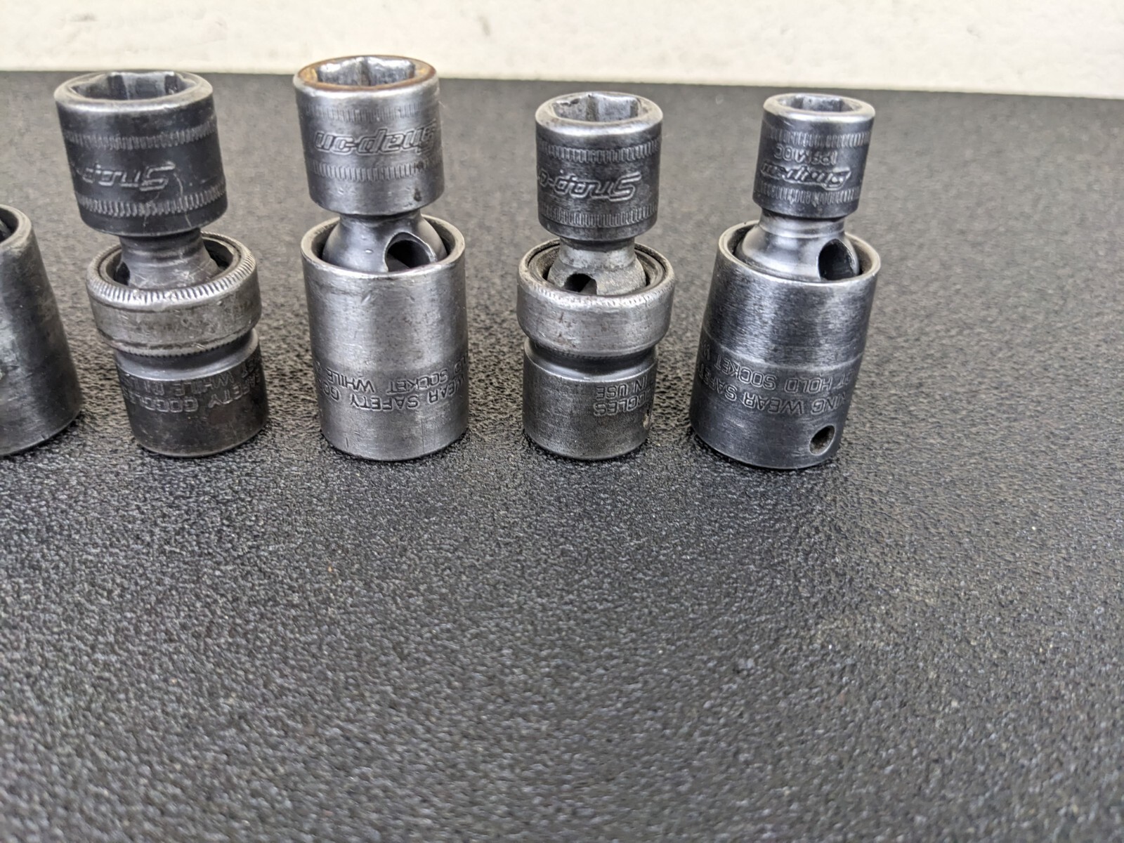 #bj185 Snap On Tools 207IPFM 3/8″ Drive METRIC IMPACT 6-point Swivel Socket Set