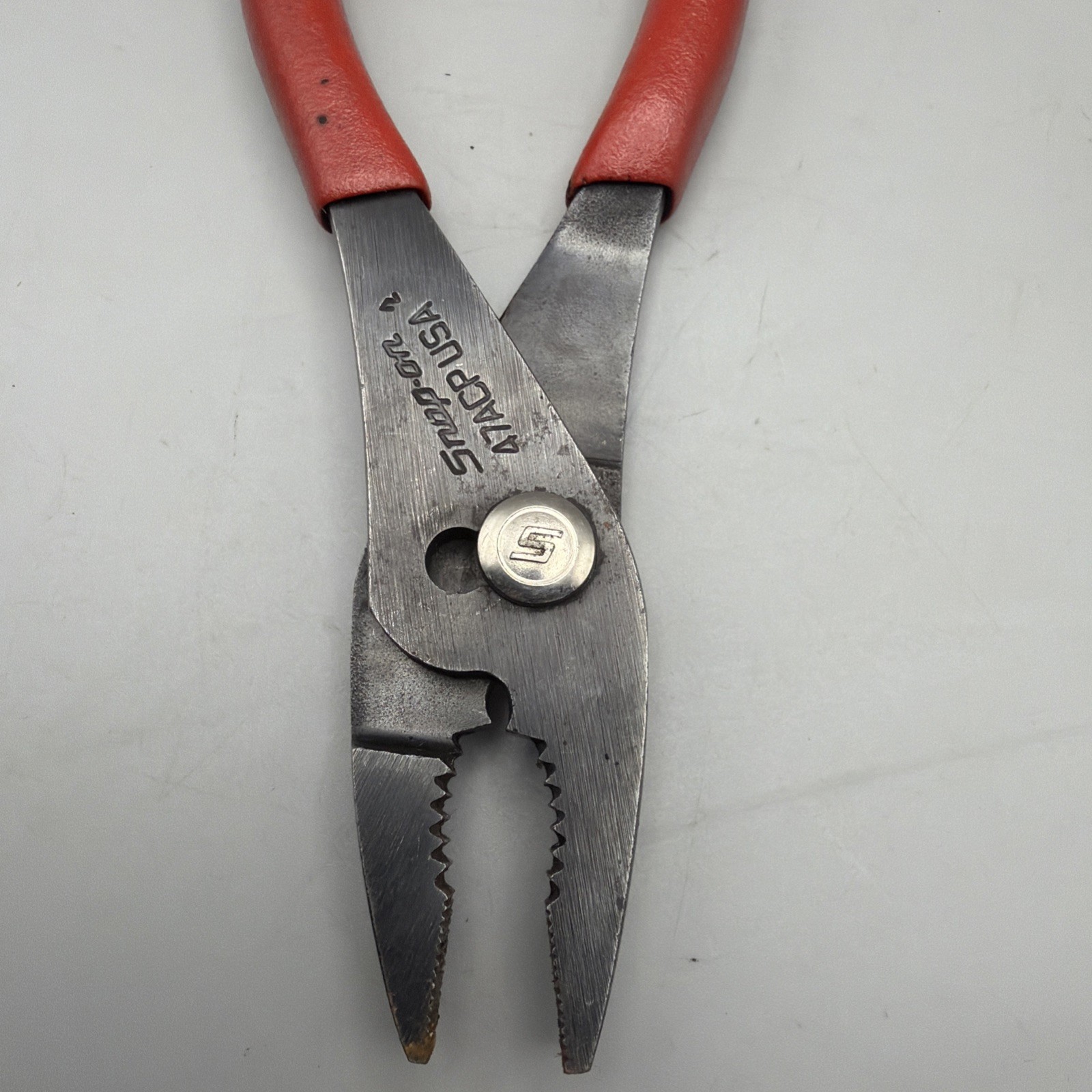 Snap on 47ACP 7.5″ Slip Joint Red Handle Pliers USA