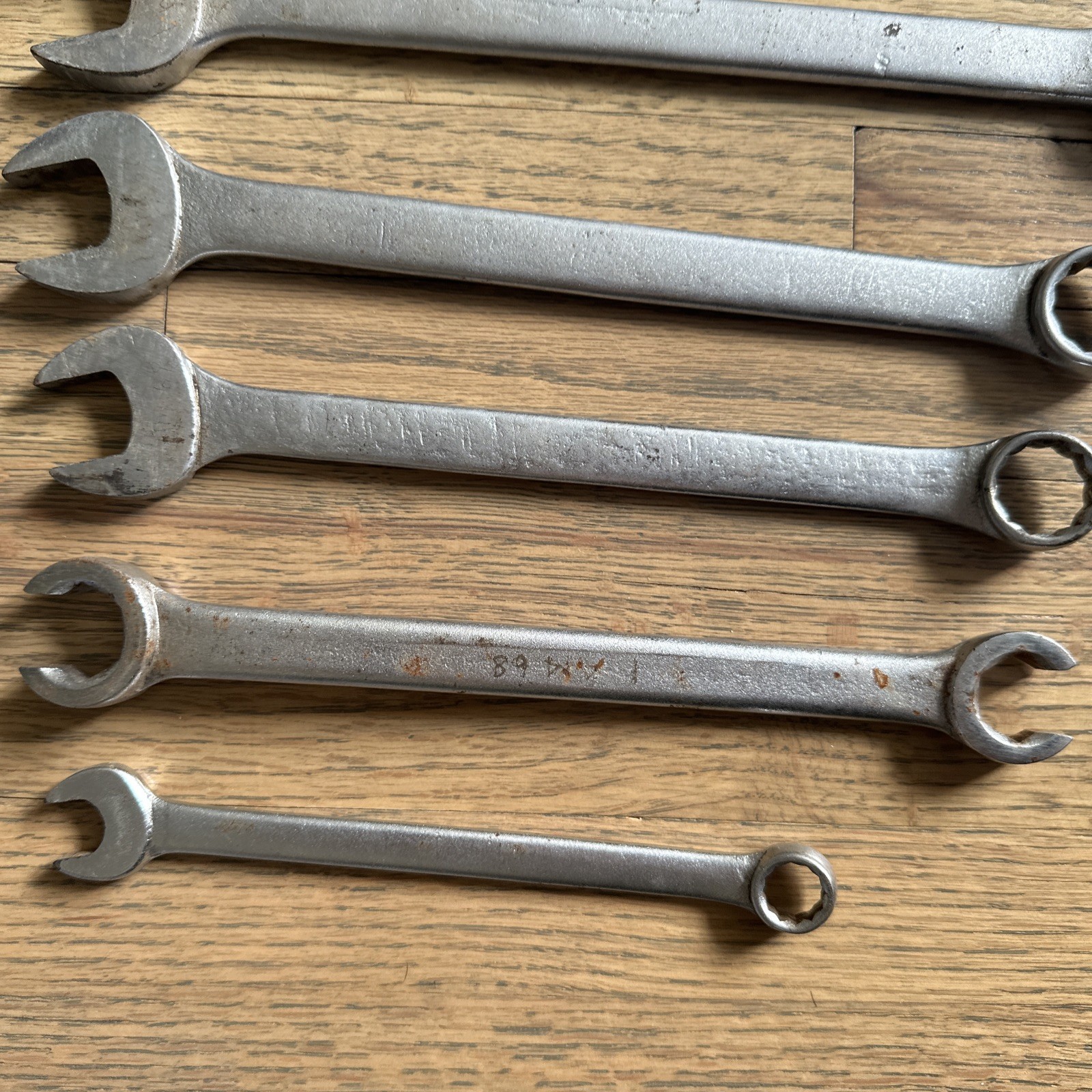 Challenger Proto SAE 8pc Combination End Wrench Set USA 1 15/16 7/8 13/16 3/4 +