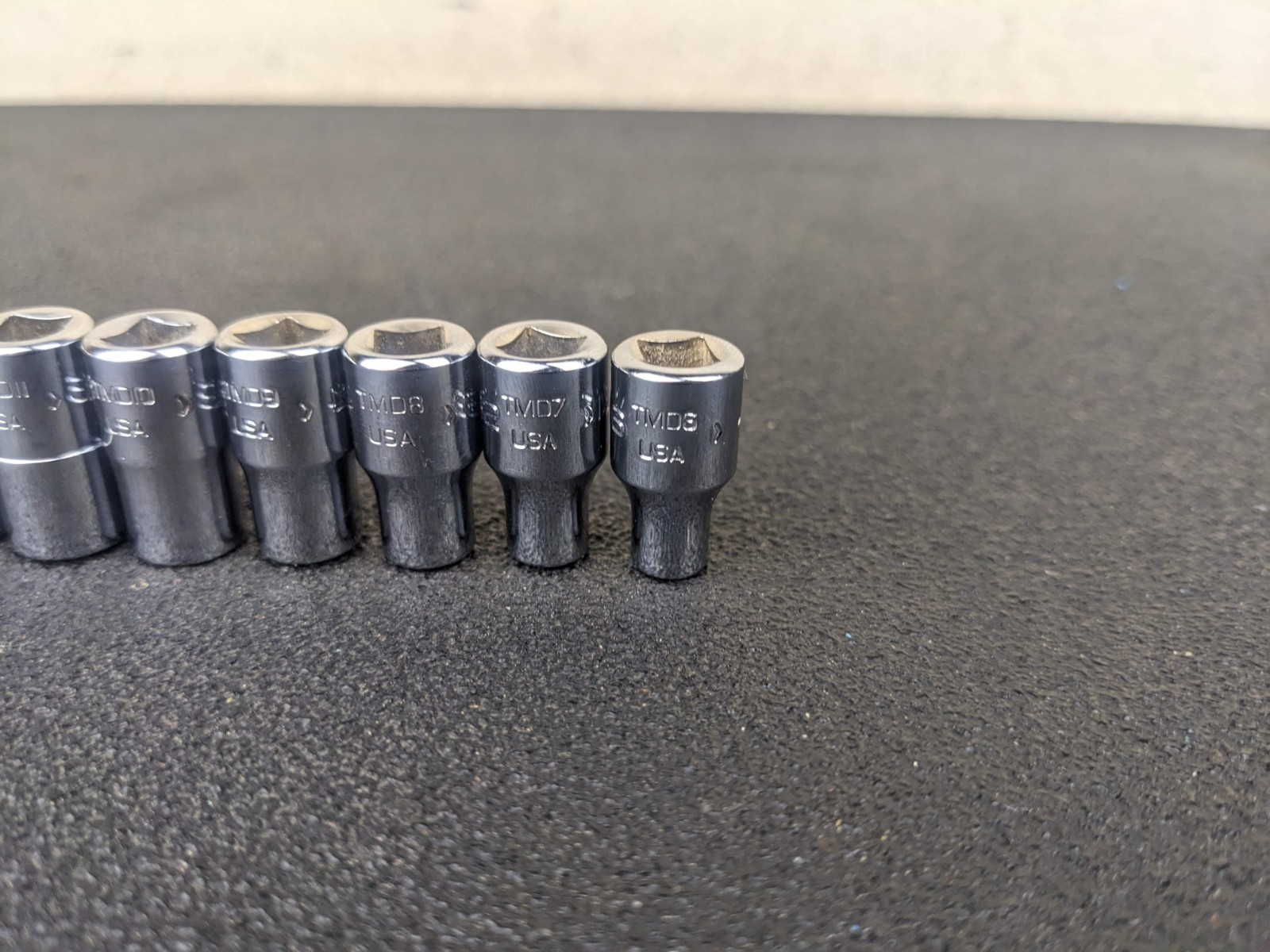 #bp484 Snap-on Tools 110TMDY USA 10pc 1/4″ Drive SAE Shallow 12pt Socket Set