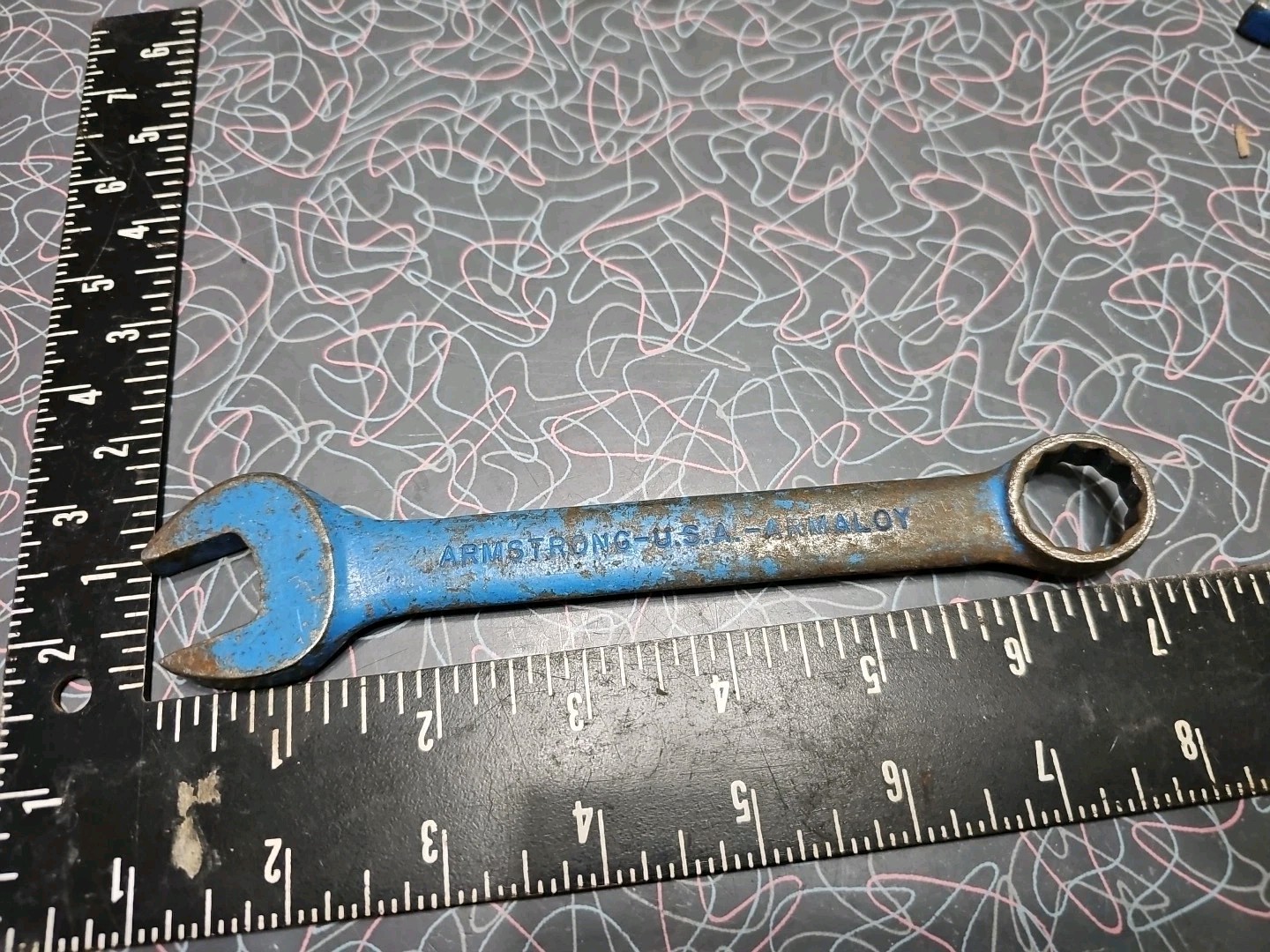 Armstrong 52-117 17mm 12 Pt Painted Blue Combination Wrench USA ARMALOY