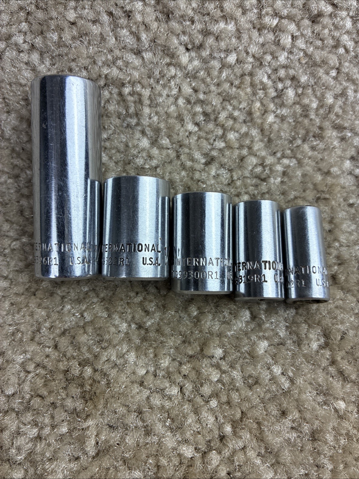 International Harvester 1/4 Drive 5pc.Socket Set SAE Good Condition