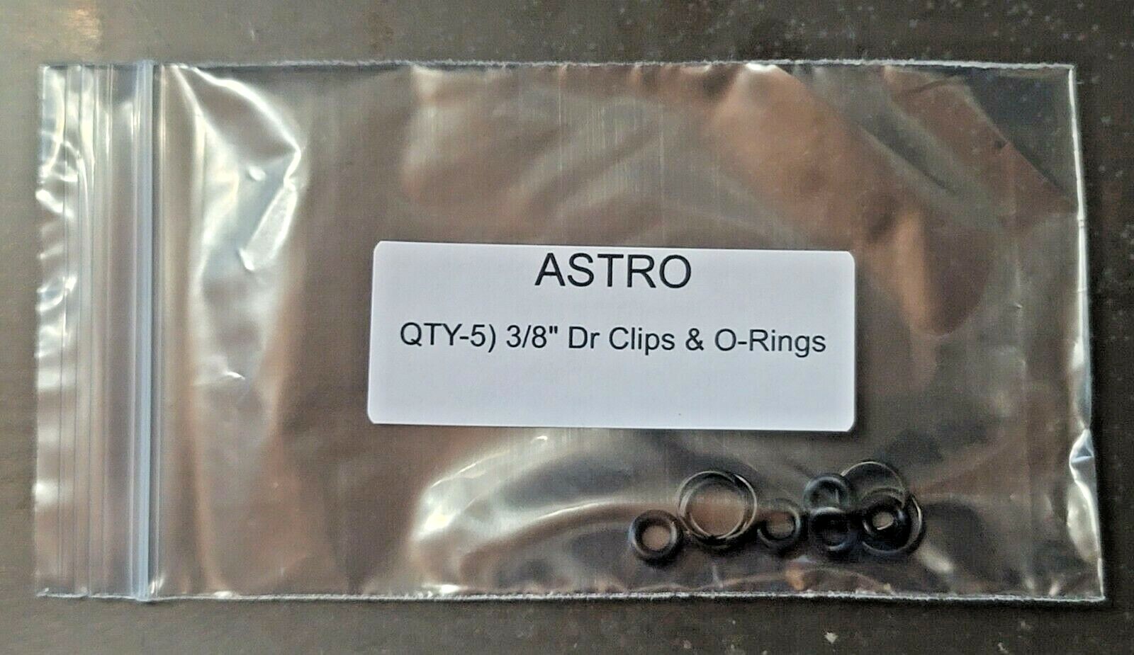 Astro clips 3/8″ Socket Retaining clip & O-ring for impact wrenches, 5 Sets #38