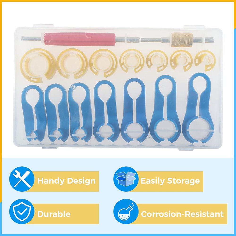 16PCS Car AC Fuel Line Disconnect Removal Tool Set with Storage Box