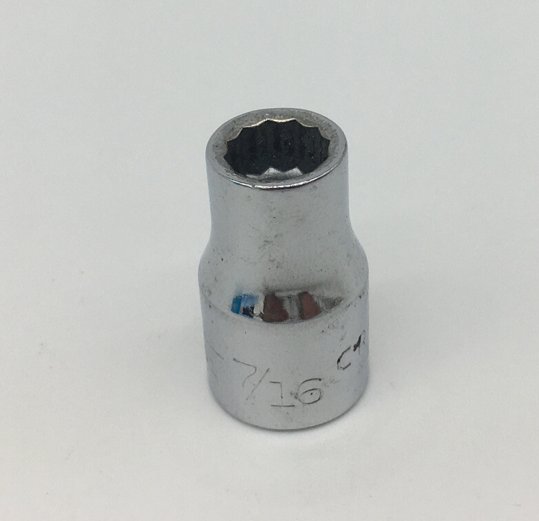 CRAFTSMAN 7/16′ x 1/2″ Drive Socket 12 Point Made in USA -G- 47501