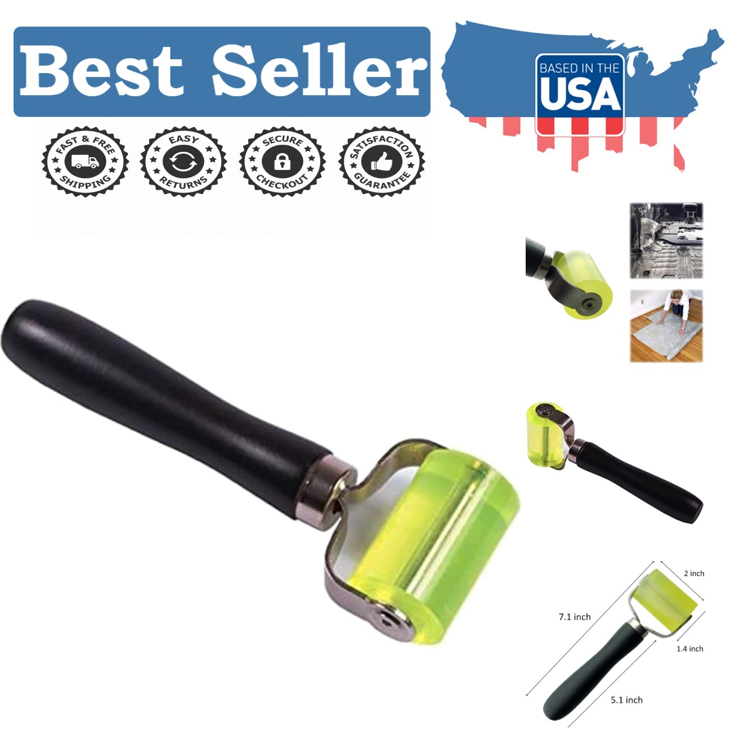 Compact Seam Roller for Car Insulation and Wallpaper – Durable & User-Friendly