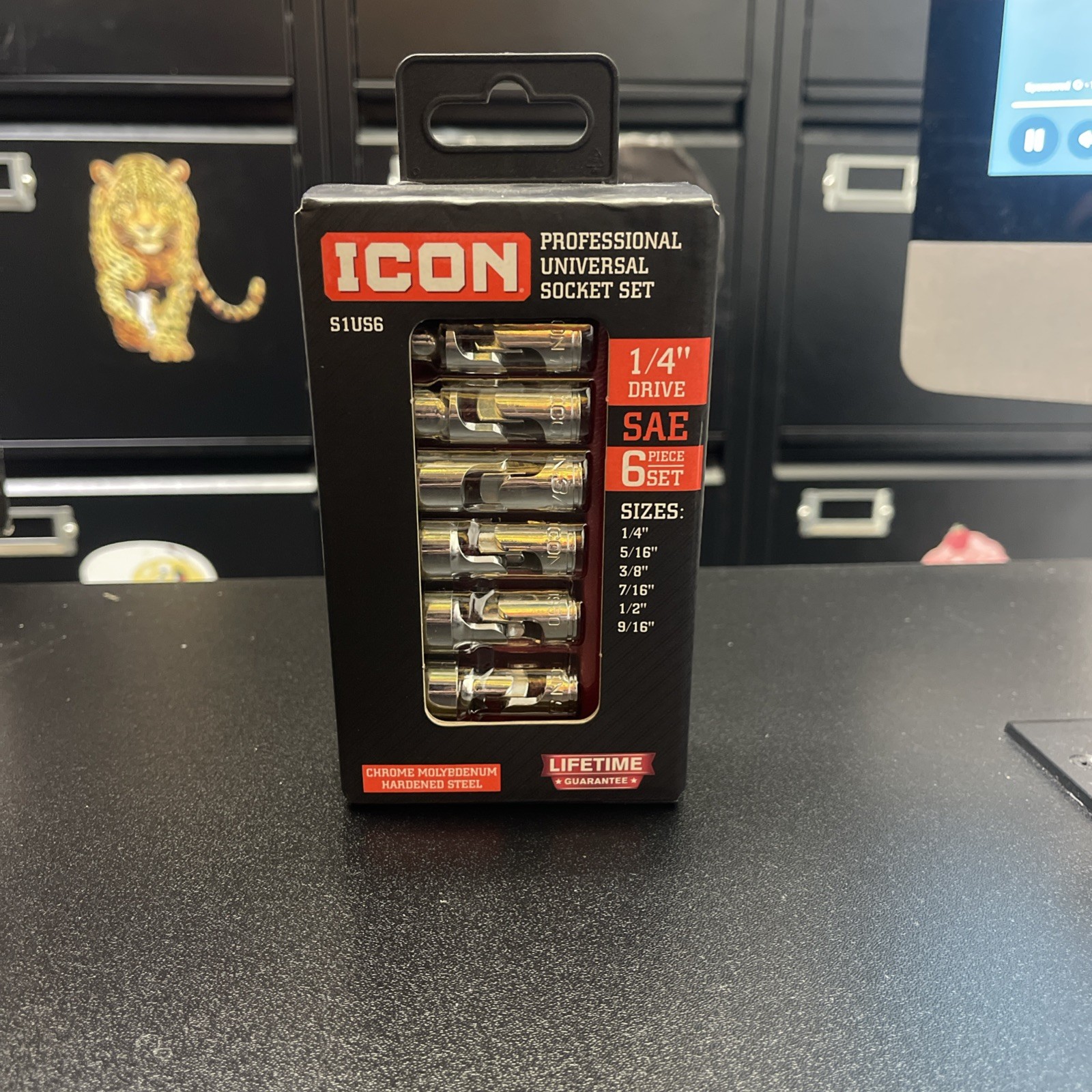 ICON S1US6 PROFESSIONAL UNIVERSAL SOCKET SET SAE 1/4″ DRIVE
