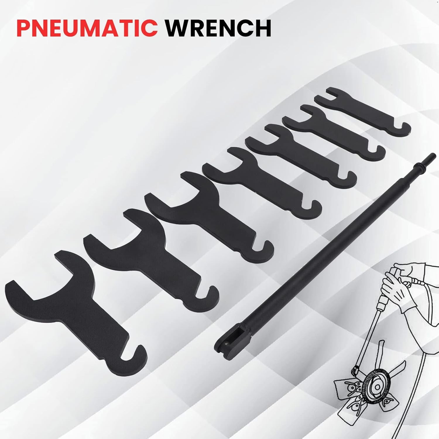 For Ford/GM/Chrysler/Jeep 43300 Pneumatic Fan Clutch Wrench Set Removal Tool Kit