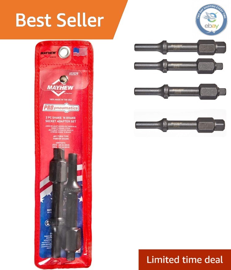 Precision Bolt Breaker Socket Set, 2-Piece with .401 Shanks – Durable Tool Steel