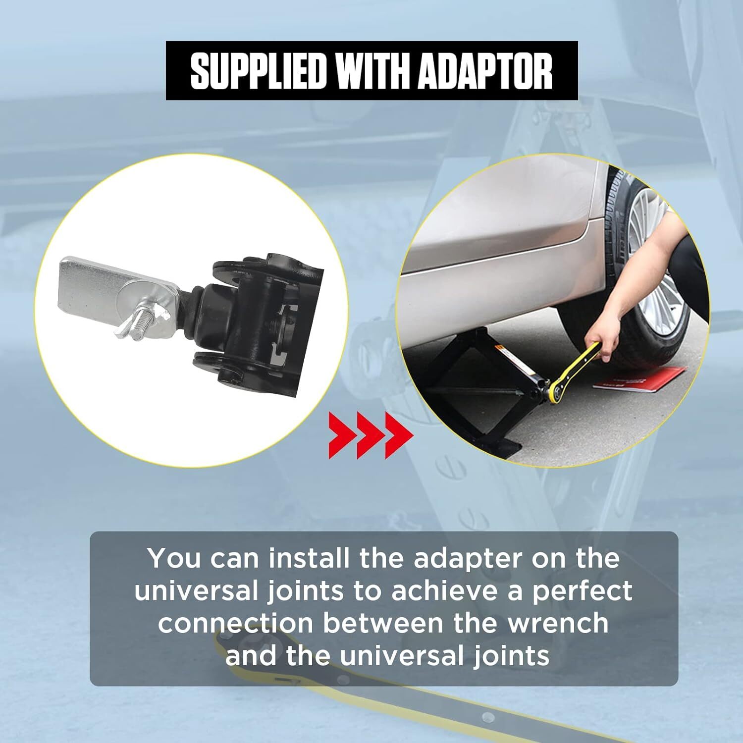 Car Scissor Jack Ratchet Wrench Garage Tire Wheel Lug Wrench Handle Repair Tool