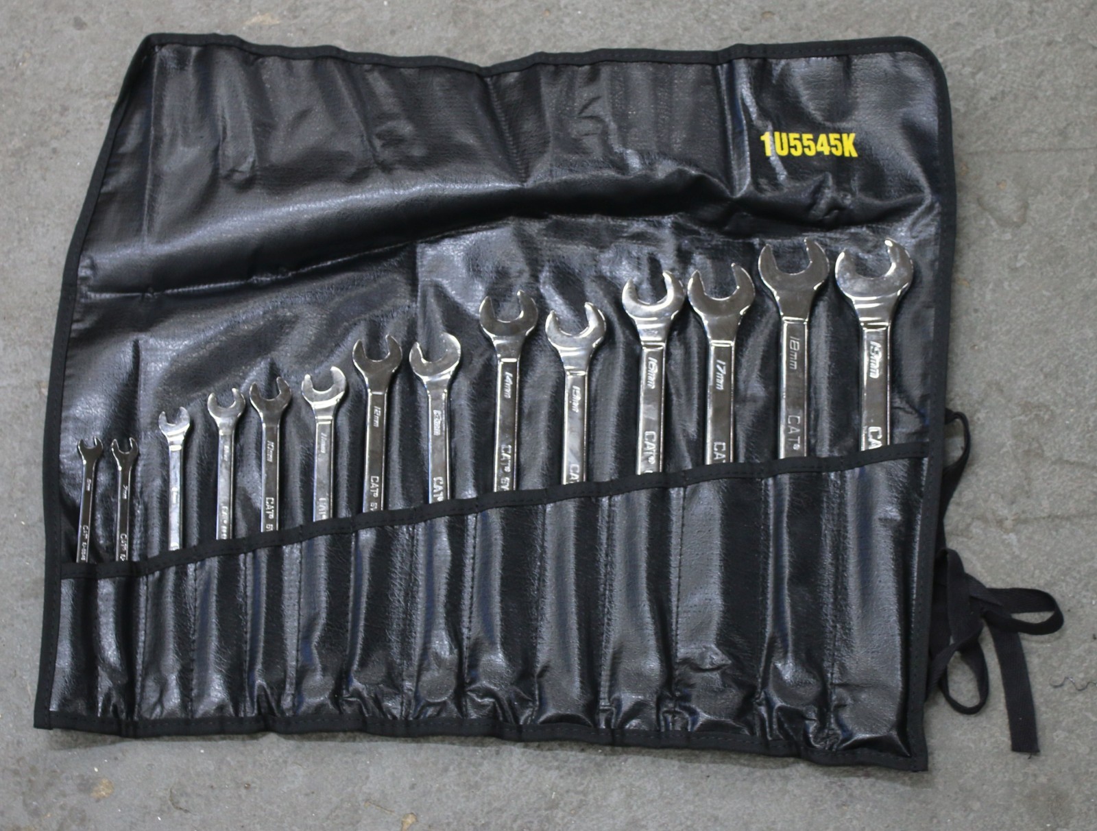 Cat USA Caterpillar 6mm to 19mm 14pc Metric Open Combination Wrench Set 1U-5545