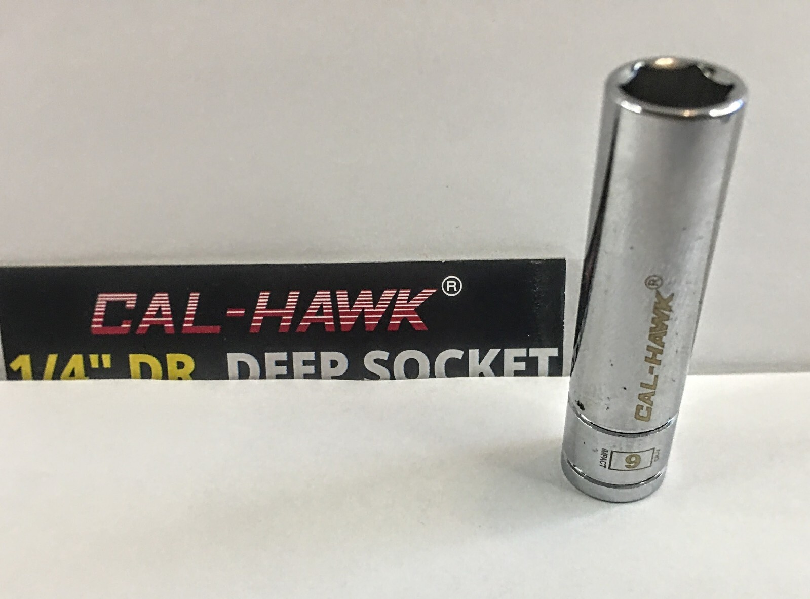 Cal- Hawk Deep Socket 9 mm x 1/4″ Dr 6Pt Free USA Ship