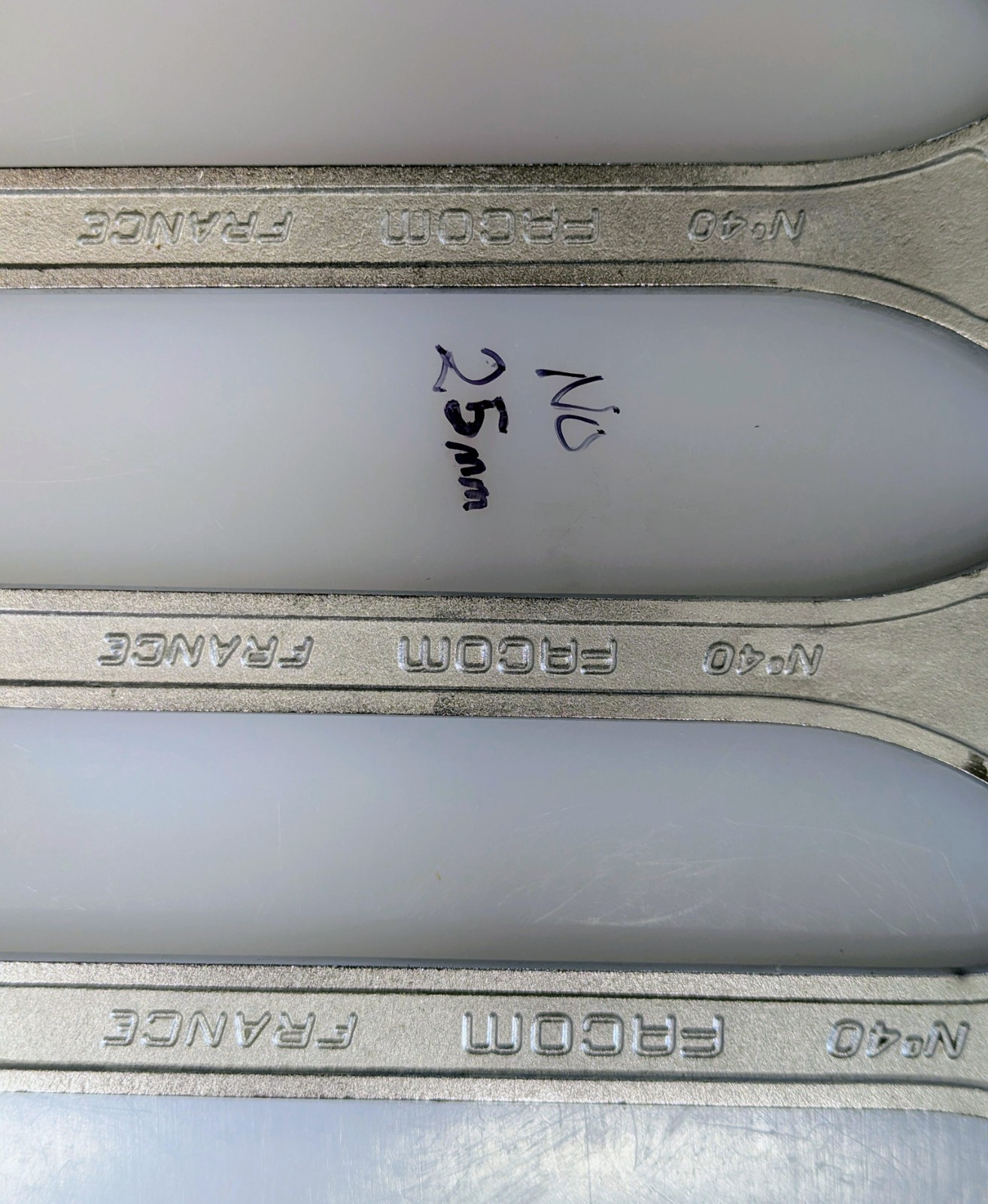 Six Facom France Combination Metric Wrenches sizes: 27, 26, 24, 23, 22, & 21mm