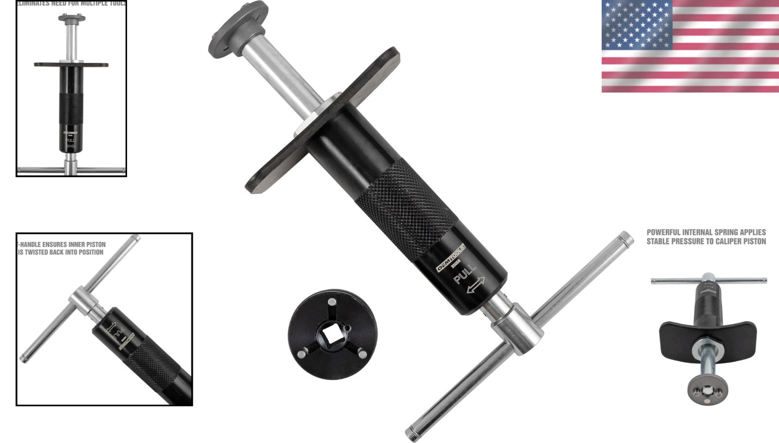 Brake Caliper Piston Rewind Tool Kit Compatible With Most Vehicles