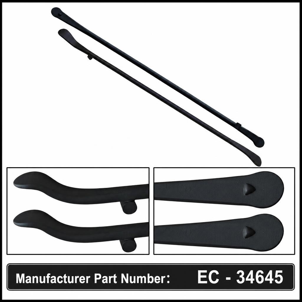 2x 34645 37″ Tire Mount and Demount Iron Tubeless Tire Removal Tool Black