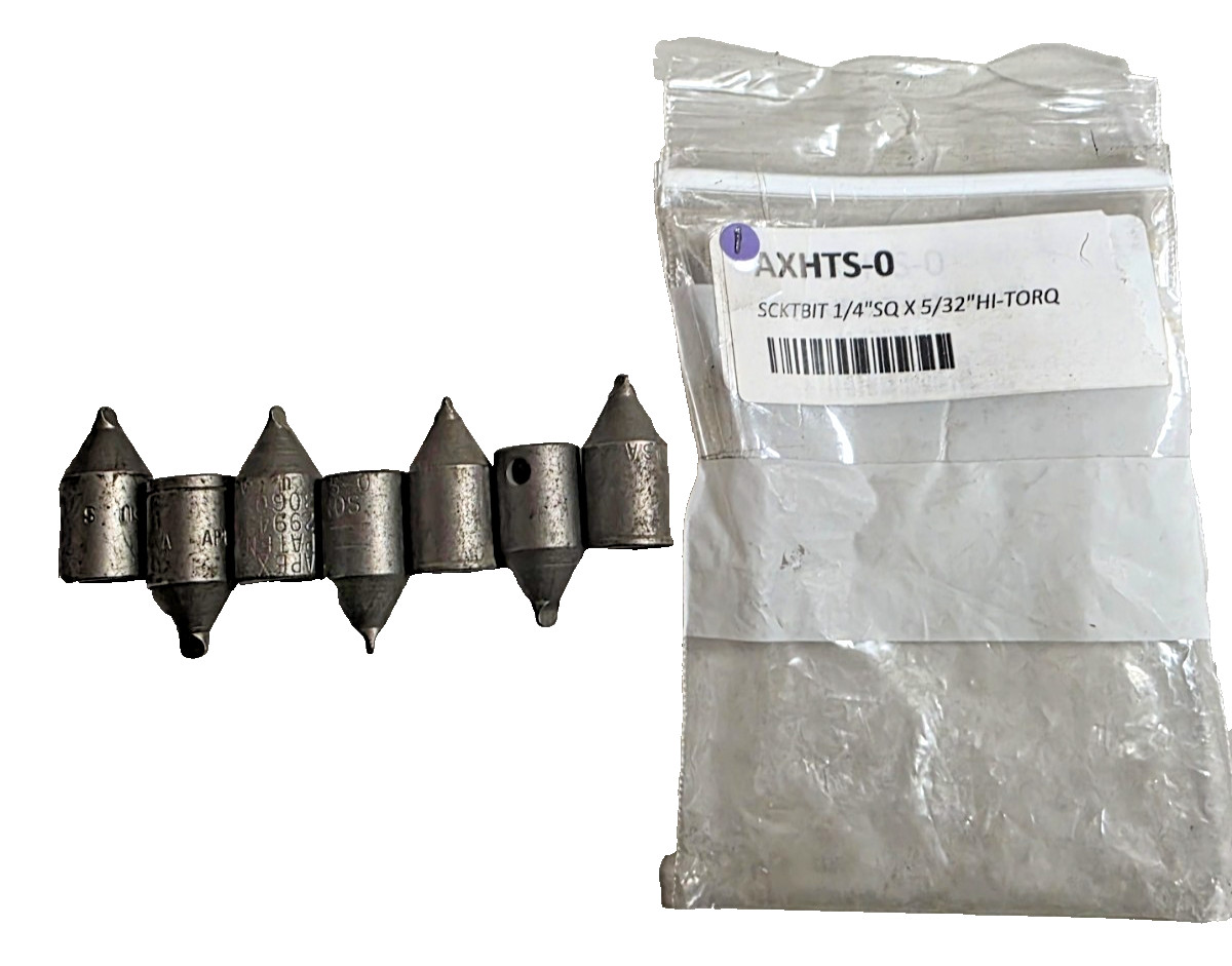 Apex HTS-0 Hi-Torque Bit 1/4” Dr X 5/32″ W Insert Bit 0 Recess Lot of 7