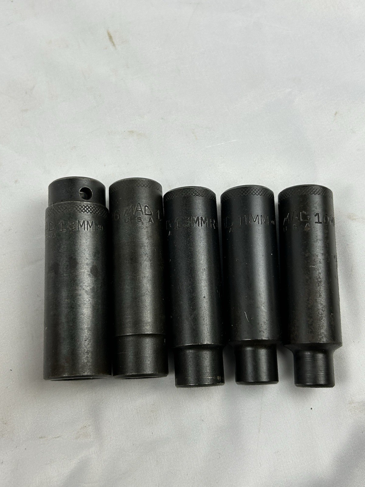 5 Pcs MAC VDP6 1/2″ Drive 6pt Deep Metric Sockets 10mm,11mm,13mm15mm,18mm