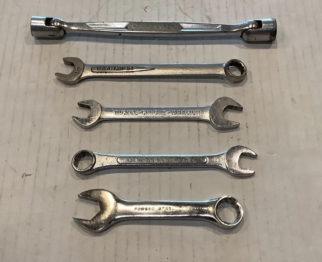 Combination Wrenches Snap On, Cummins, Toyota Motor, Napa, Thorsen Lot of 5