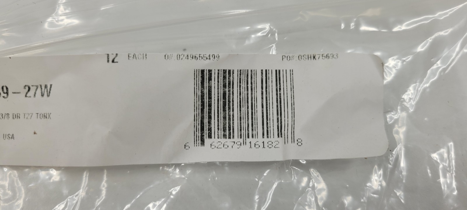 PROTO J5239-27W 3/8″ DRIVE TORX® BIT SOCKET – T27 NEW