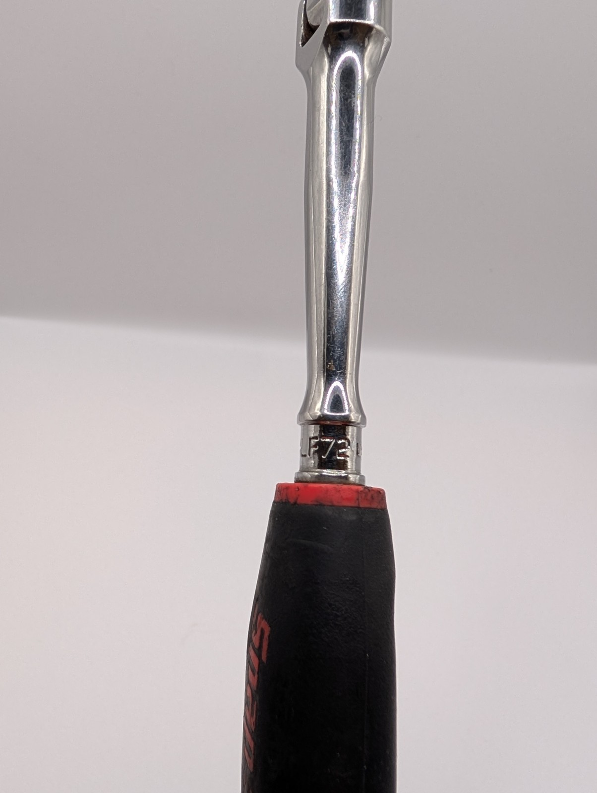 Snap On 1/4″ Ratchet Flex Head THLF72 Soft Grip Red USA USED WITH WEAR