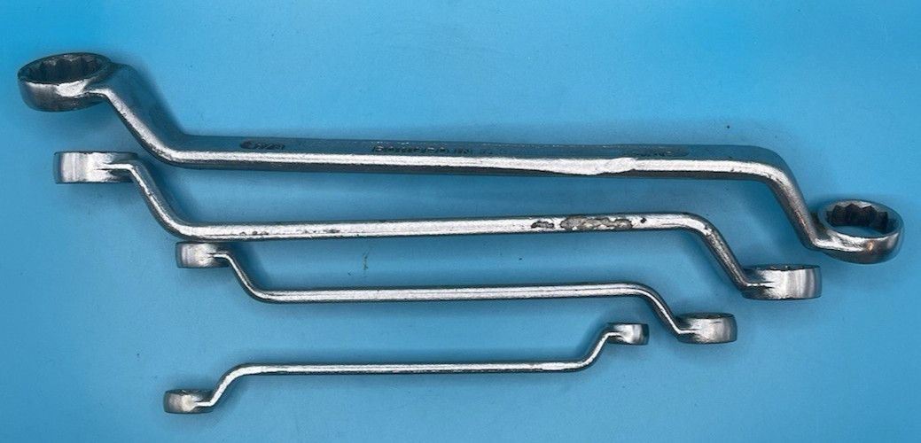 Dunlap SAE Deep Offset Box End Wrench Set 12pt 3/8″ to 7/8″ 4pc Made in USA